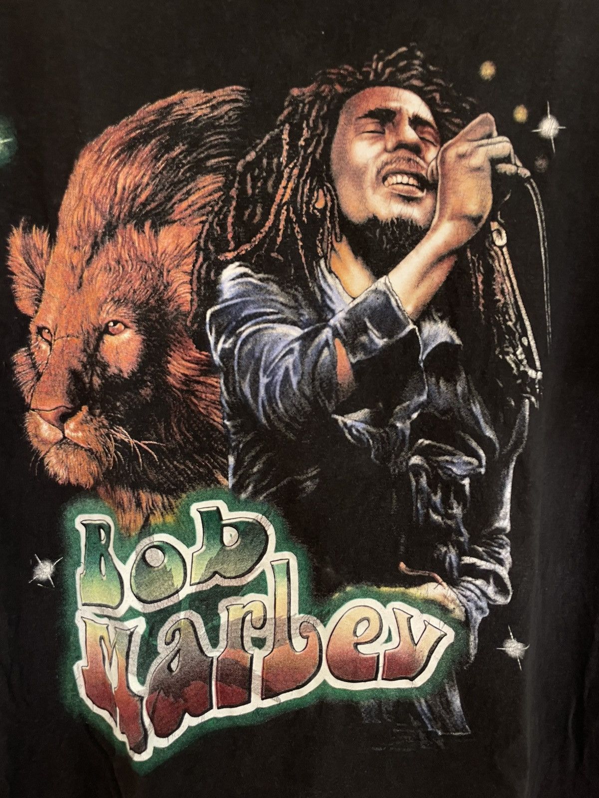 Rap Tees × Vintage Vintage Bob Marley bootleg t shirt Size US XL / EU 56 / 4 - 4 Thumbnail