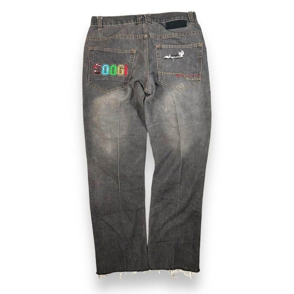Coogi Vintage Coogi Embroidered Spellout Dark Baggy Denim Pants S Size US 32 / EU 48 - 3 Thumbnail