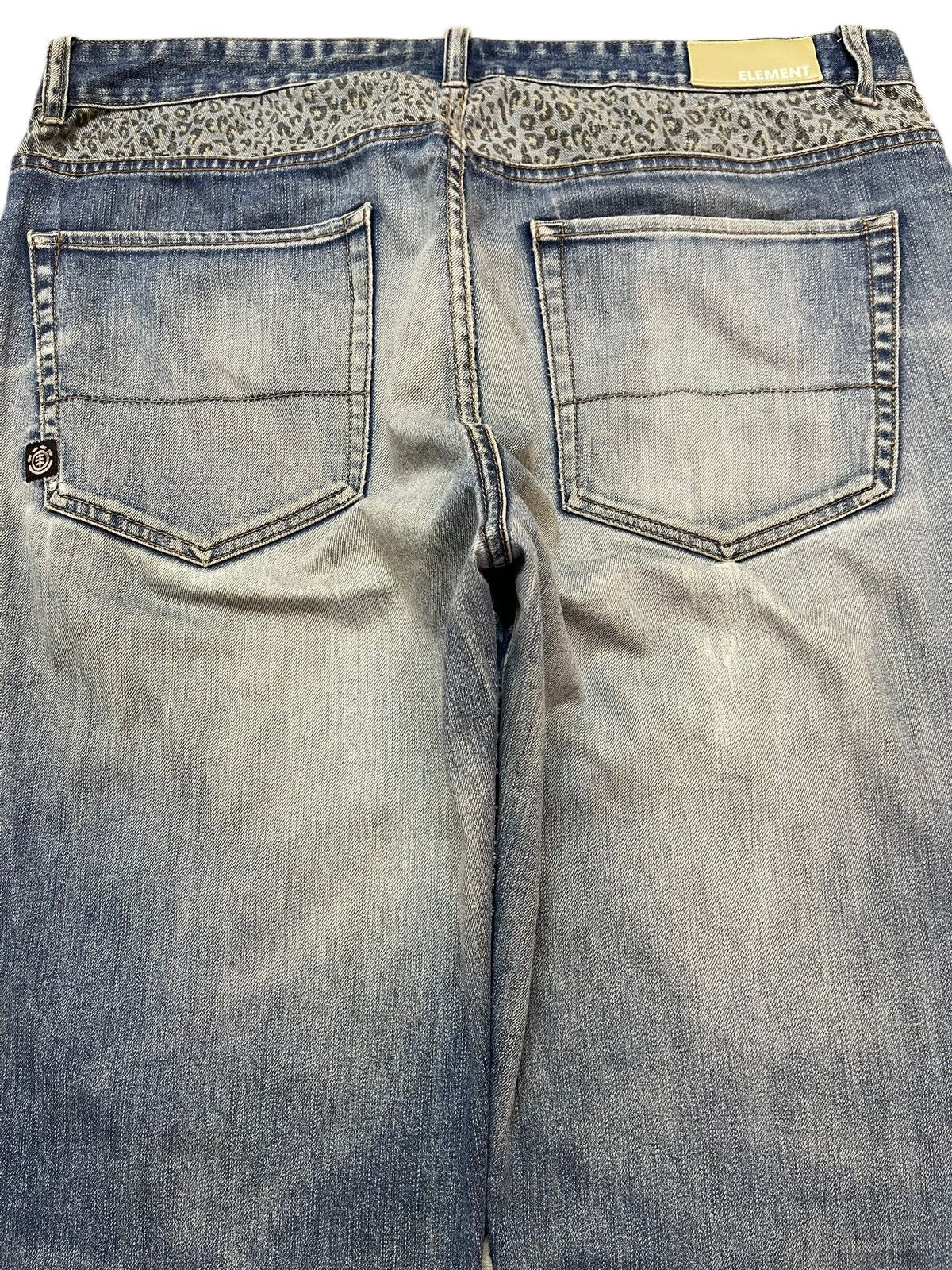 Element Vintage 90s Elements Skateboard Faded Wash Wide Leg Baggy Size US 37 - 5 Thumbnail
