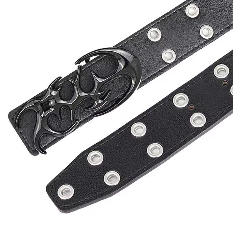 Other Classic Special Shaped Hollow Buckle PU Leather Belt Size 32 - 4 Thumbnail