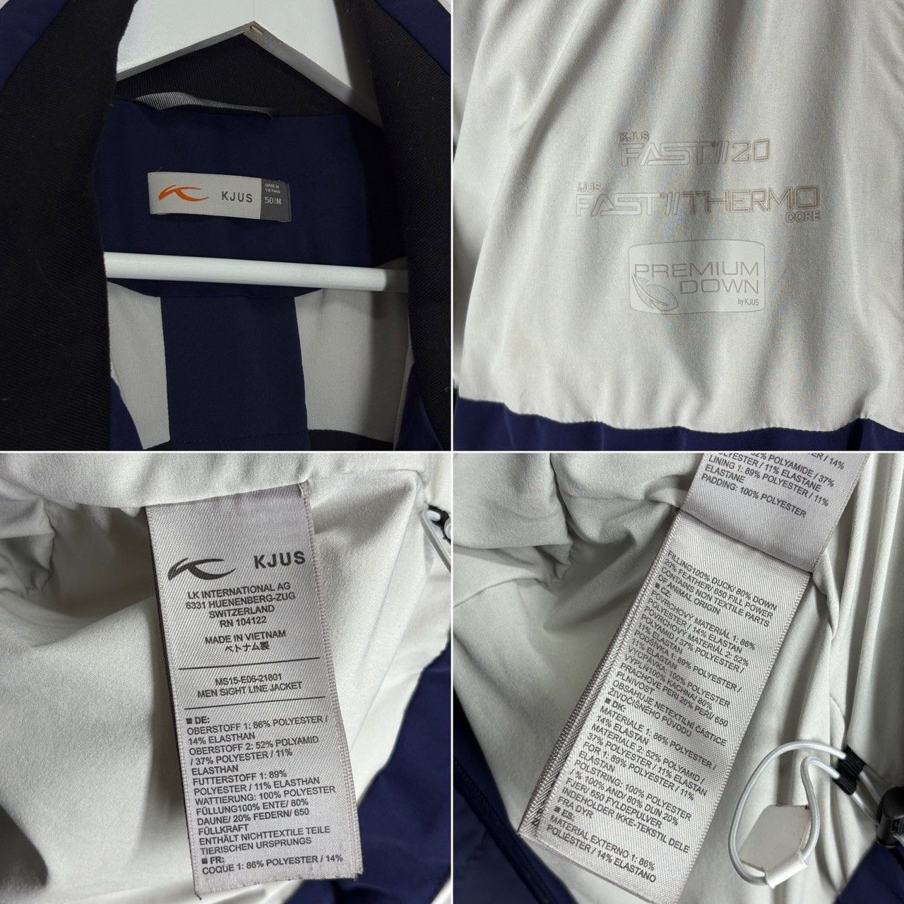 KJUS Kjus Sight Line Quilted Down Ski Jacket Atlanta Blue White Size US M / EU 48-50 / 2 - 24 Thumbnail