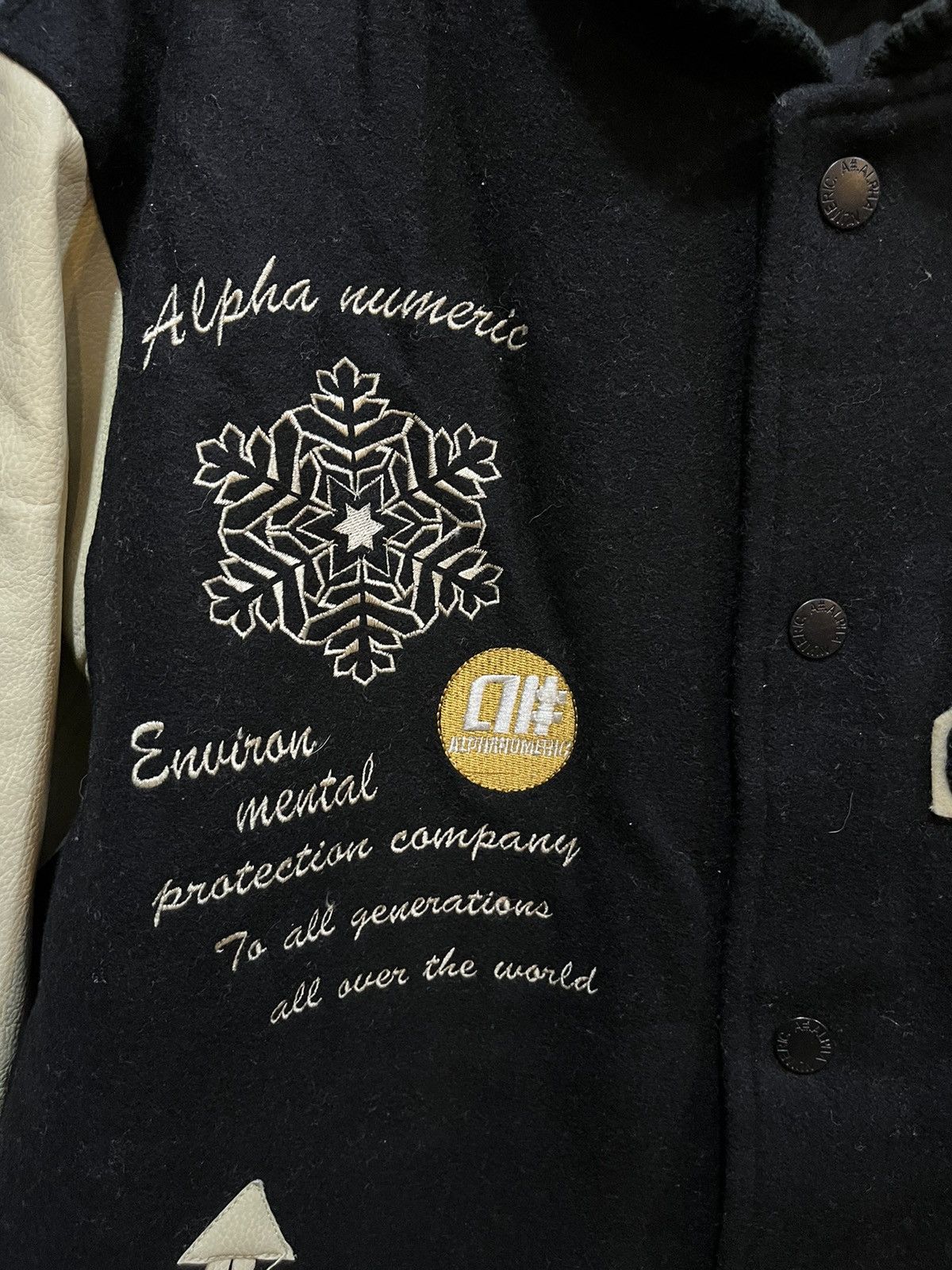 Alphanumeric × Vintage Alpha Numeric Skateboard 8 Ball Varsity Jacket 90s Size US XL / EU 56 / 4 - 3 Thumbnail