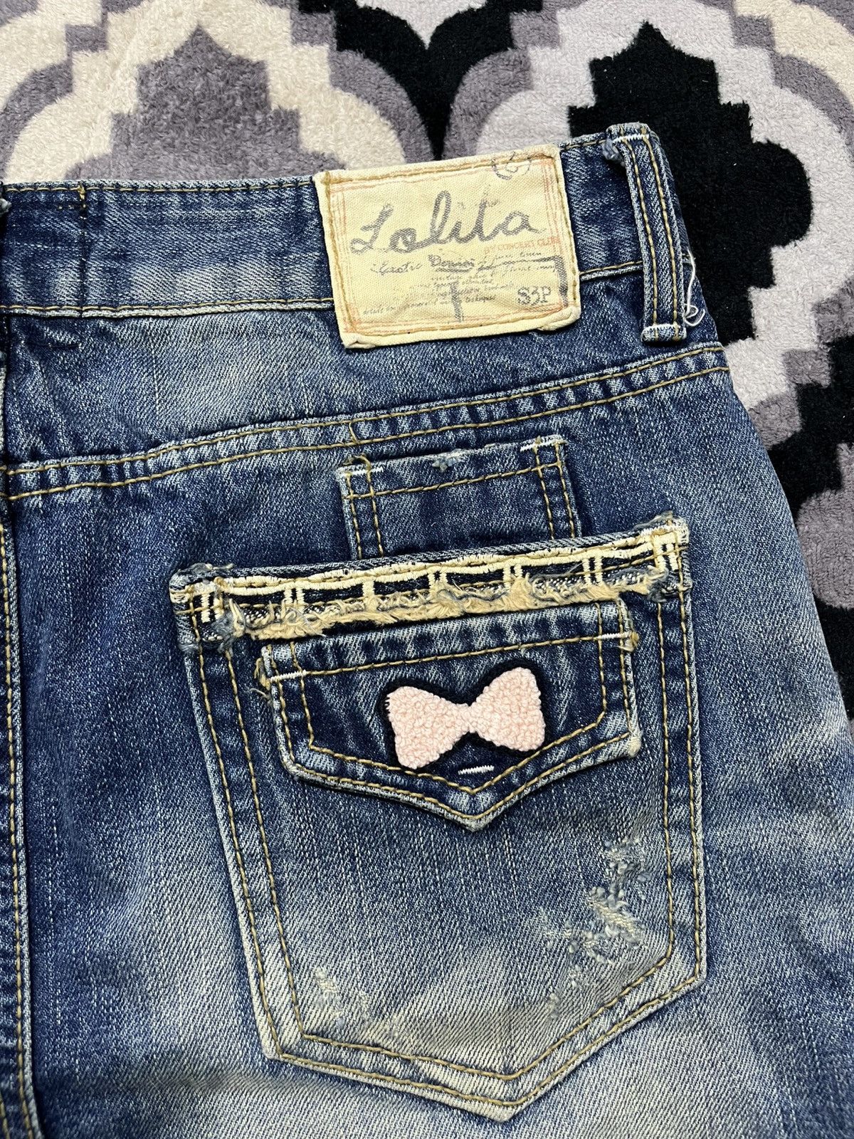 Hysteric Glamour 2000s lolita skirt skull denim Size 32" / US 10 / IT 46 - 5 Thumbnail