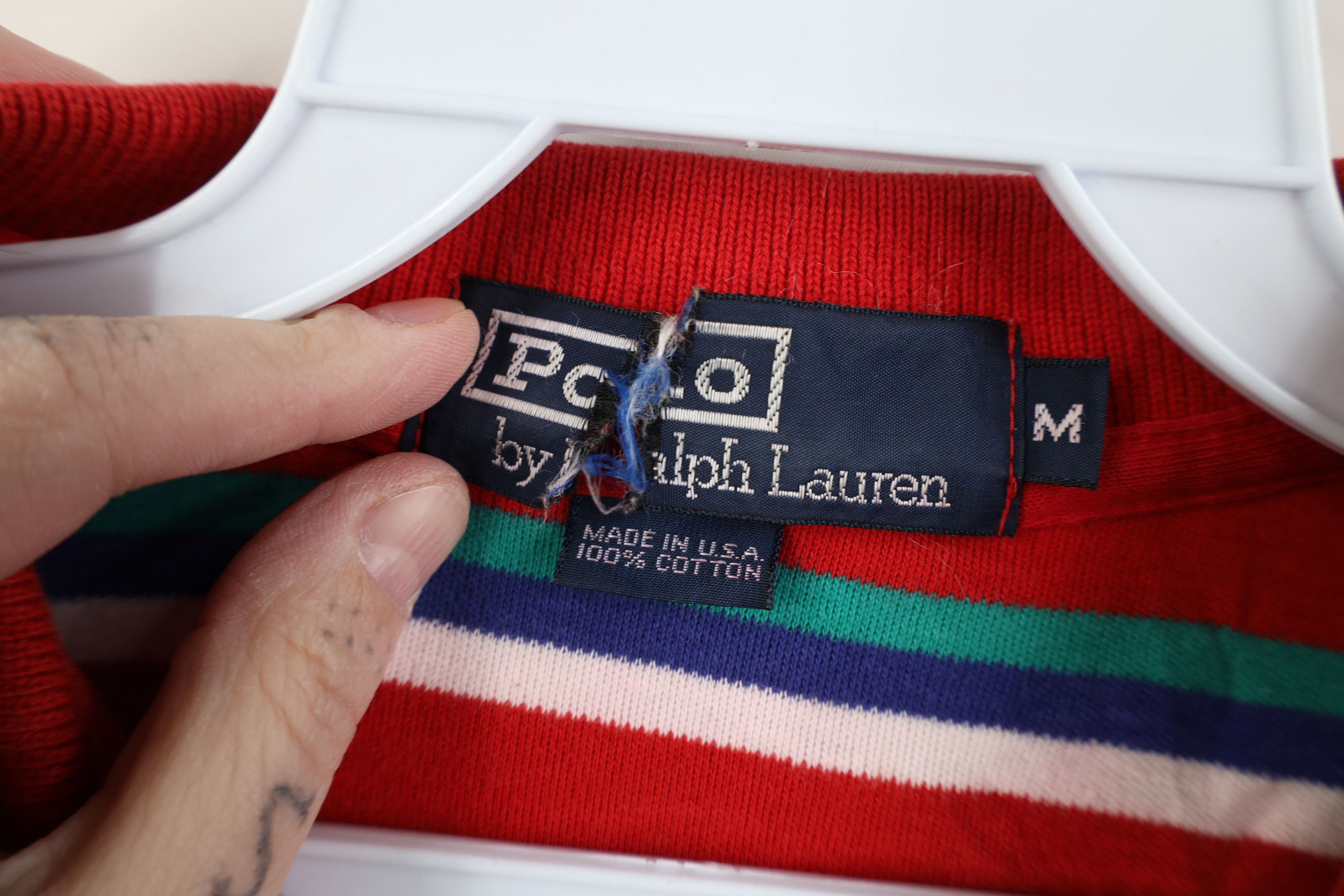 Polo Ralph Lauren Vintage 90s Ralph Lauren Striped Soft Cotton Knit Polo USA Size US M / EU 48-50 / 2 - 6 Thumbnail