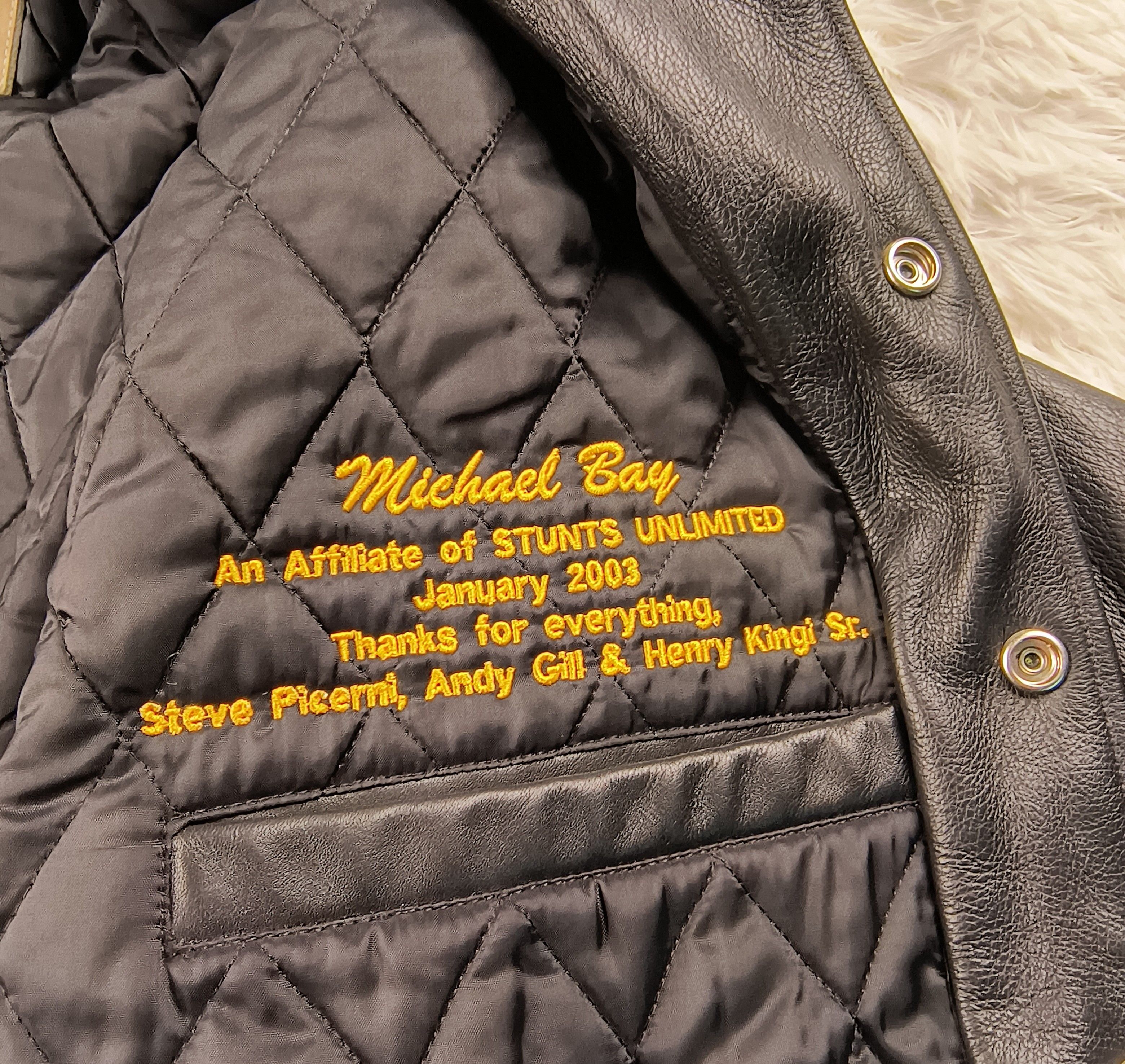Vintage The winning team stunts unlimited Michael Bay Leather jacket Size US XL / EU 56 / 4 - 10 Thumbnail