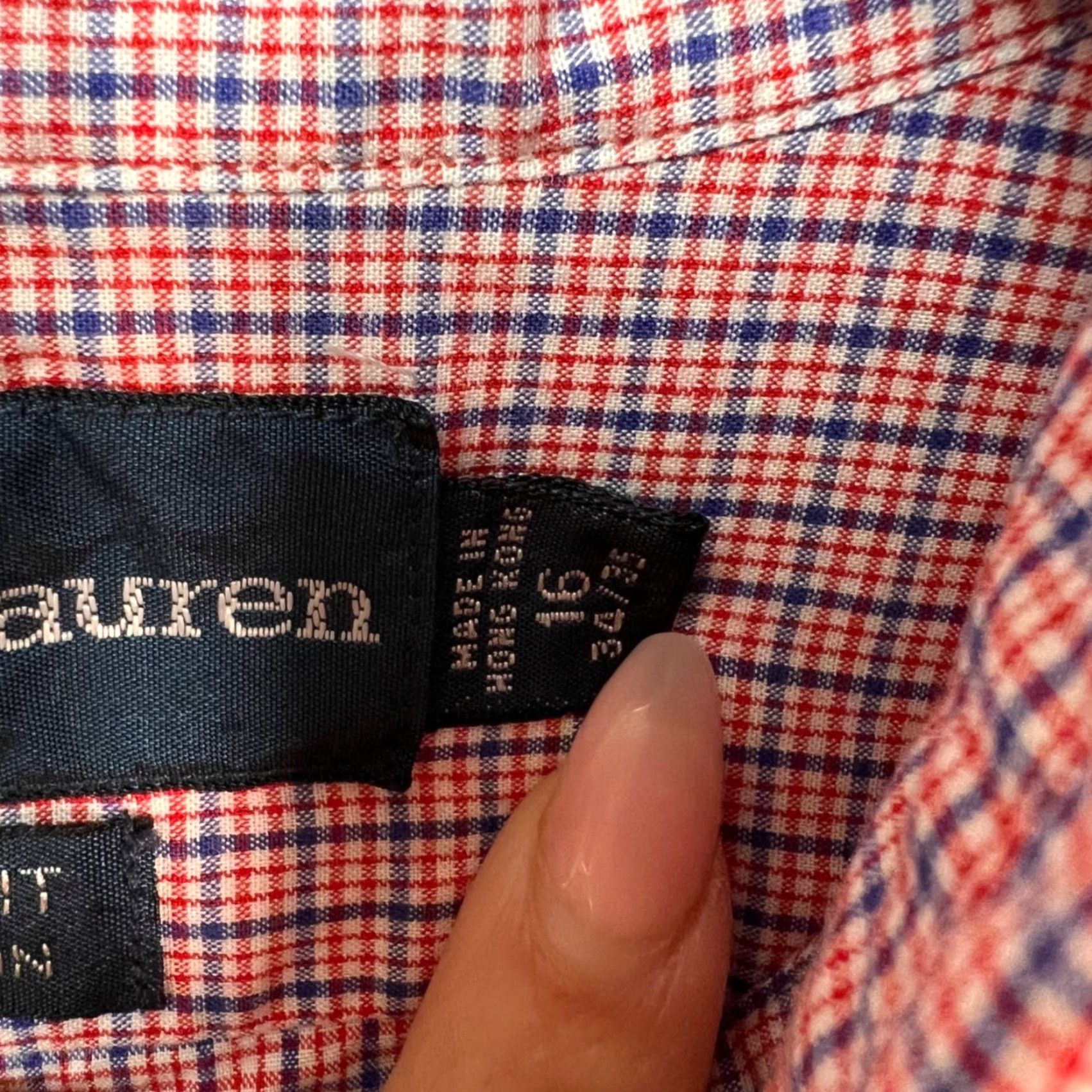 Ralph Lauren Ralph Lauren Mens Button-Up Shirt Plaid Red Blue Checkered Classic Fit 16 34/35 34/ Regular Collar Down Long Sleeve Vintage No N/A Size US S / EU 44-46 / 1 - 4 Thumbnail