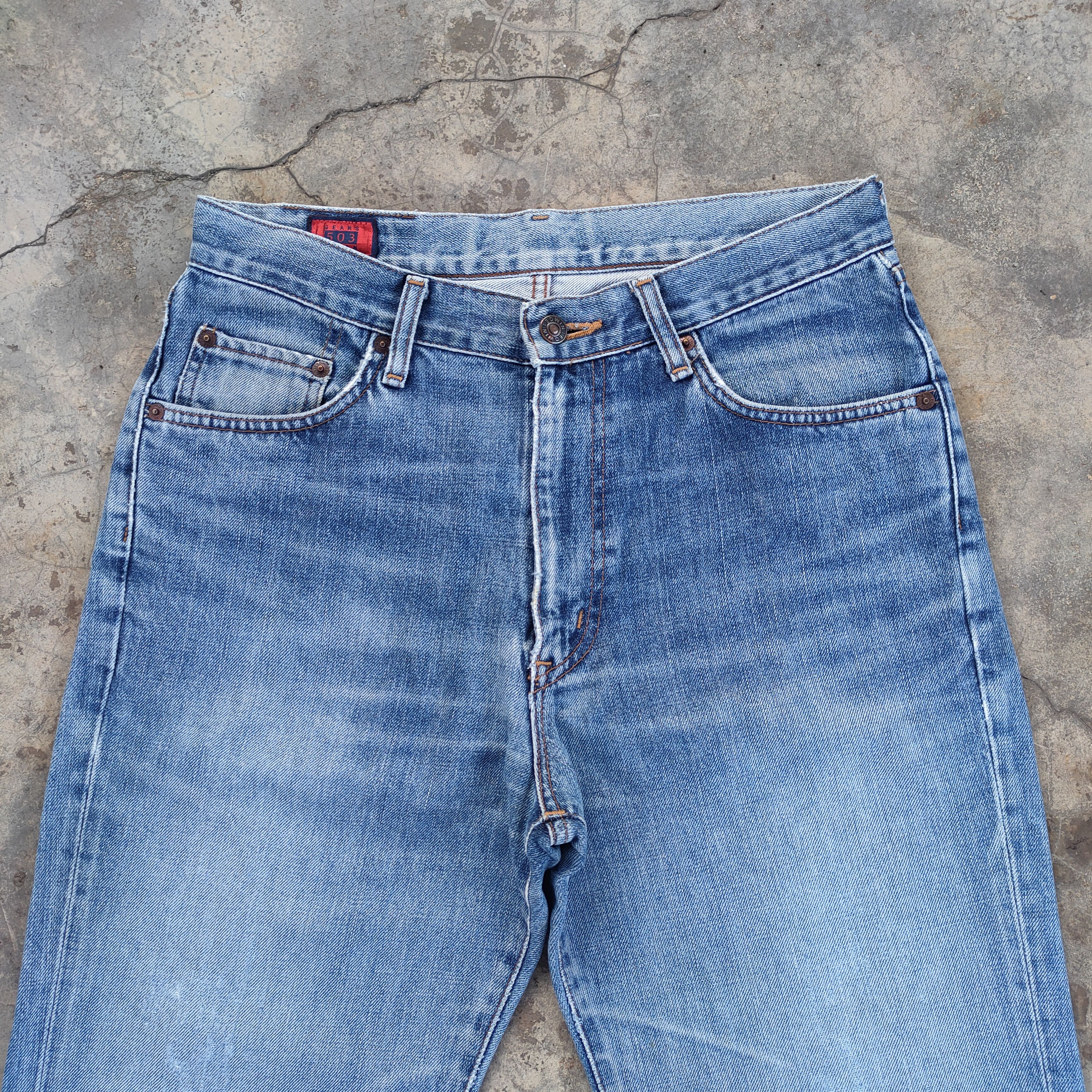 Edwin × Jean × Vintage W32 VINTAGE EDWIN 503 FADED RIPPED JEANS DENIM PANTS Size US 32 / EU 48 - 3 Thumbnail