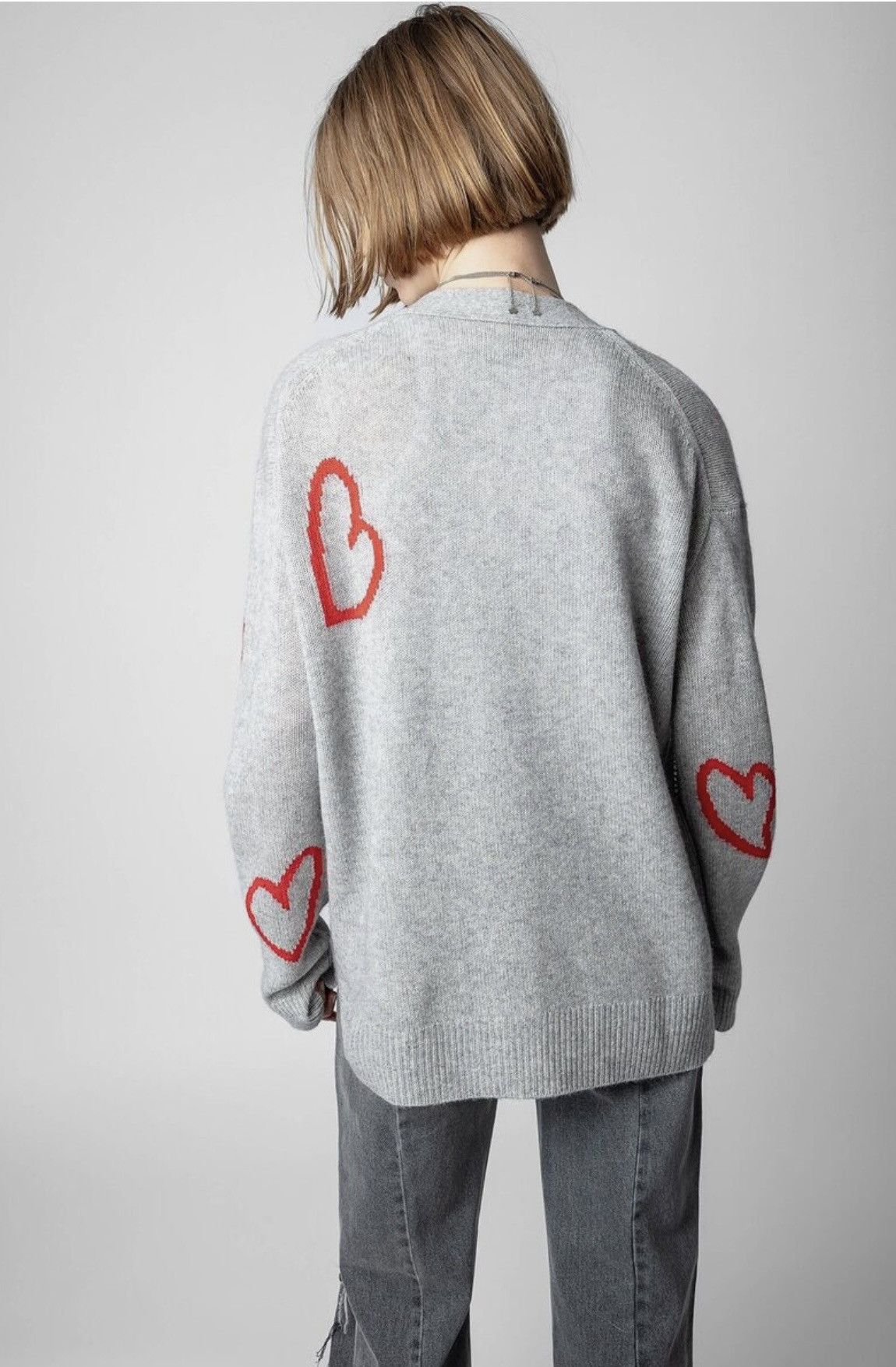 Designer × Zadig & Voltaire Zadig & Voltaire 100% cashmere Mirka Heart cardigan sweater Size M / US 6-8 / IT 42-44 - 5 Thumbnail