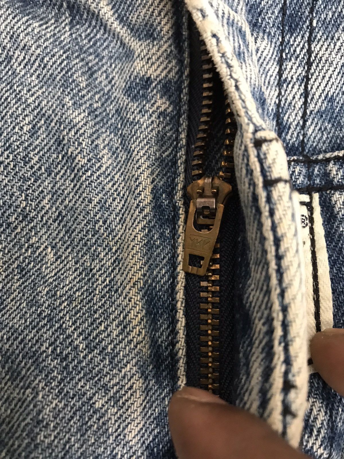 Vintage OLD MONEY DAMAGE DOUBLE KNEE DENIM Size US 30 / EU 46 - 8 Thumbnail