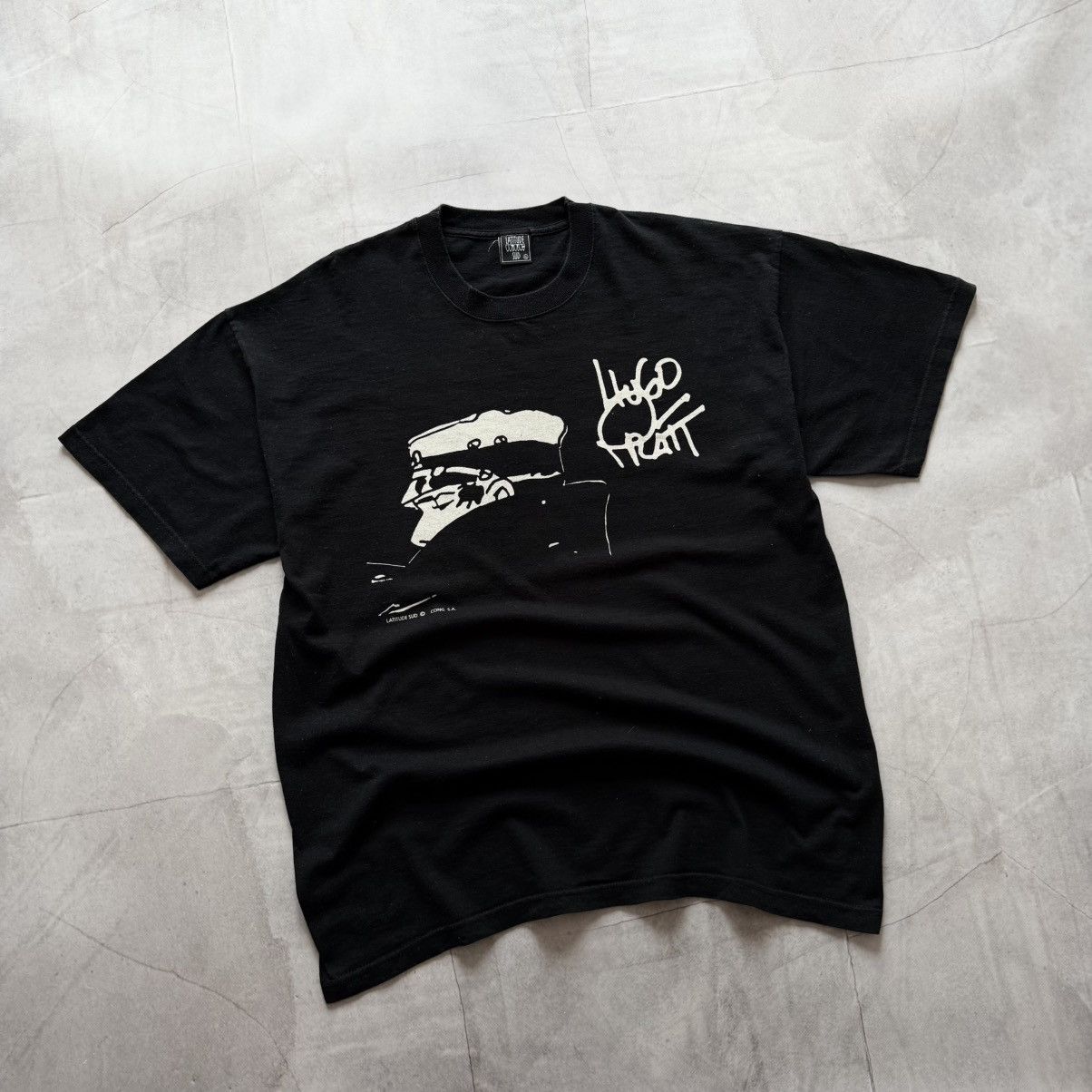 Band Tees Hugo Pratt Corto Maltese Comic Big Logo Band Y2K T-shirt Tee Size US XL / EU 56 / 4 - 1 Thumbnail