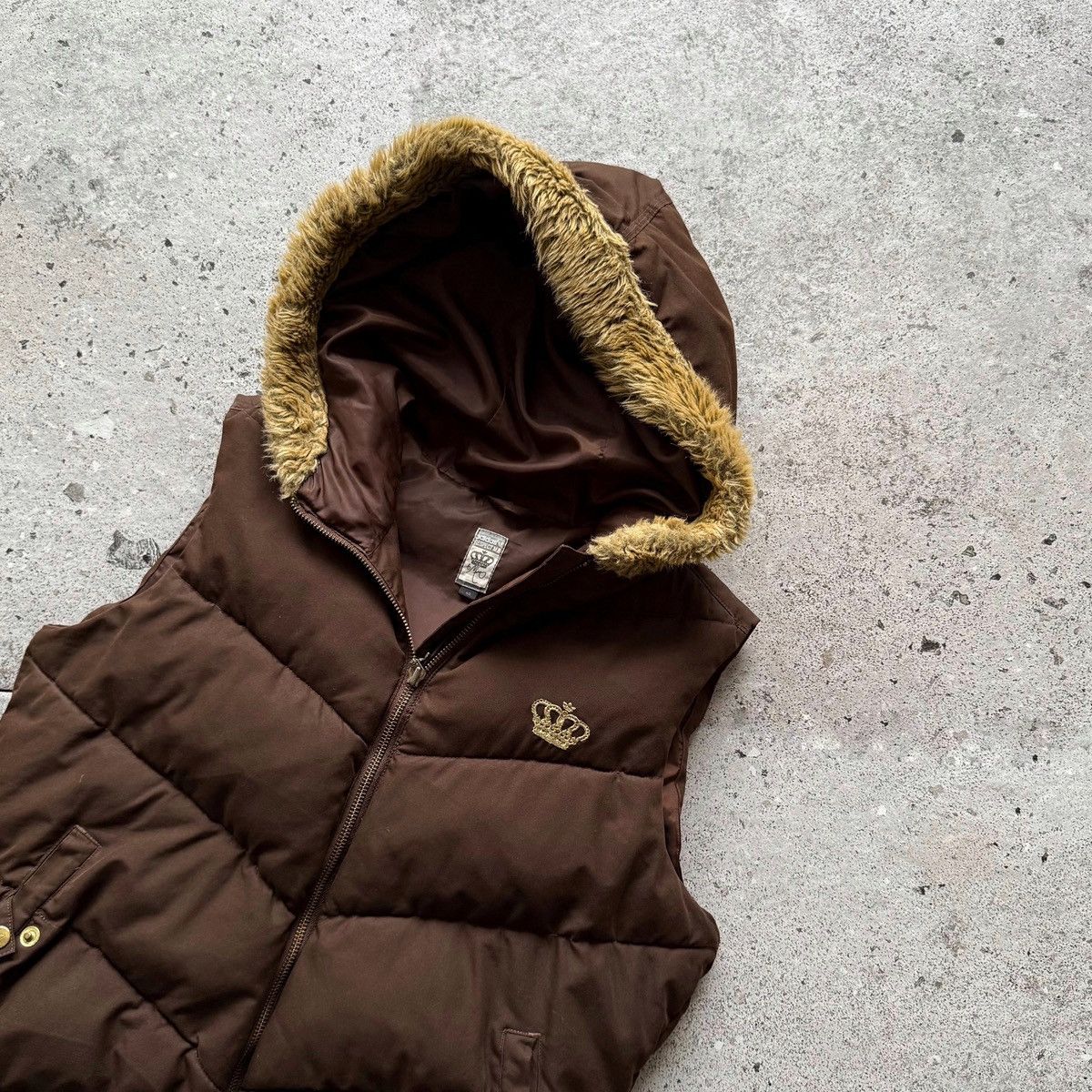 Adidas Adidas x Missy Elliott Vintage Womens Puffer Vest Brown Fur Size M / US 6-8 / IT 42-44 - 4 Thumbnail