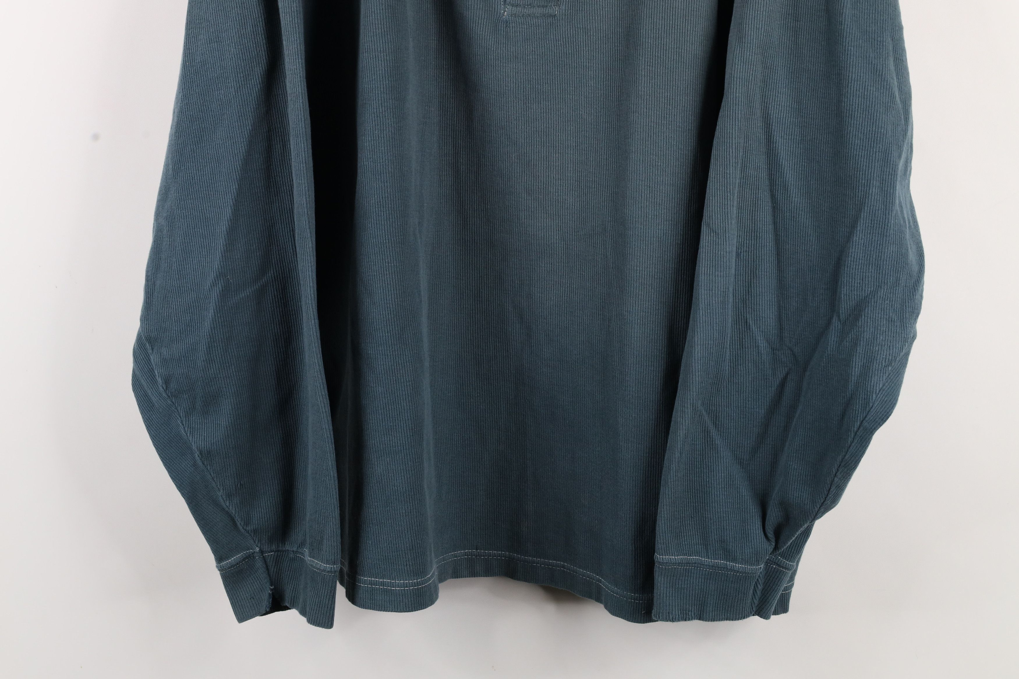 Vintage Vintage 90s Streetwear Ribbed Knit Boxy Fit Henley T-Shirt Size US L / EU 52-54 / 3 - 3 Thumbnail