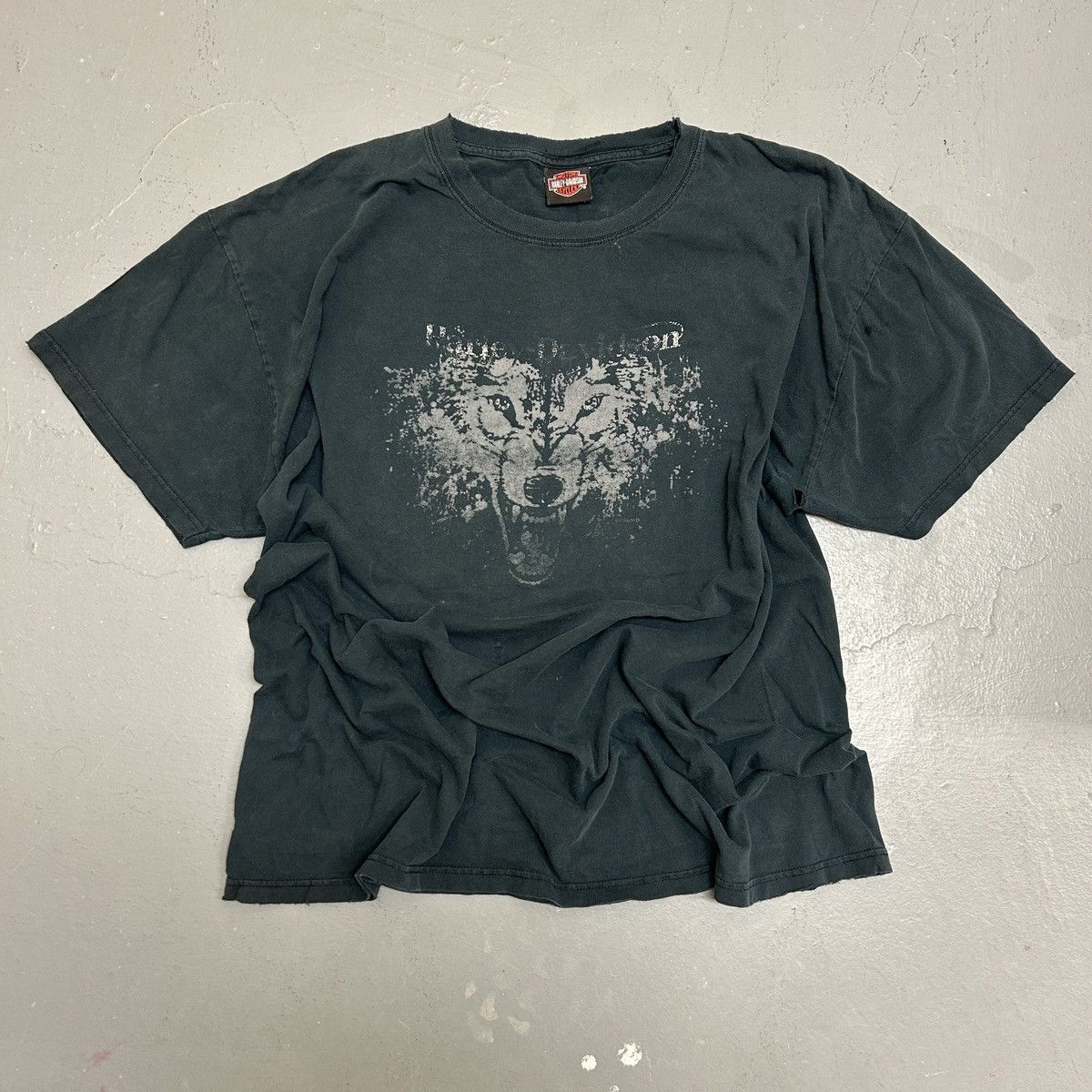 Harley Davidson XXL Vintage Harley Wolf Tee Crazy Fade Size US XXL / EU 58 / 5 - 1 Thumbnail