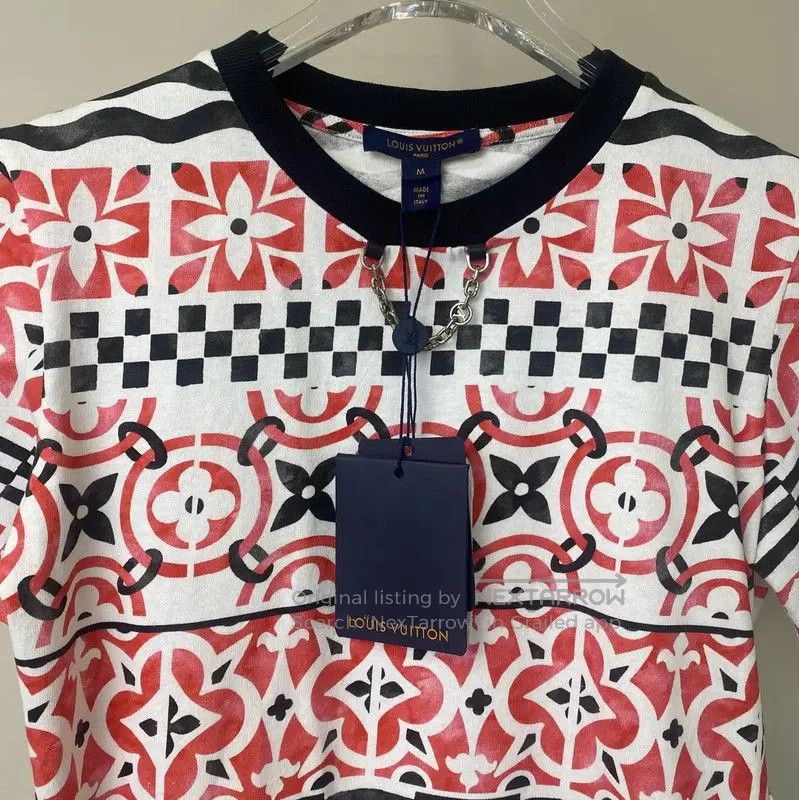 Louis Vuitton Louis Vuitton Red Cotton Women's T. Size M / US 6-8 / IT 42-44 - 3 Thumbnail