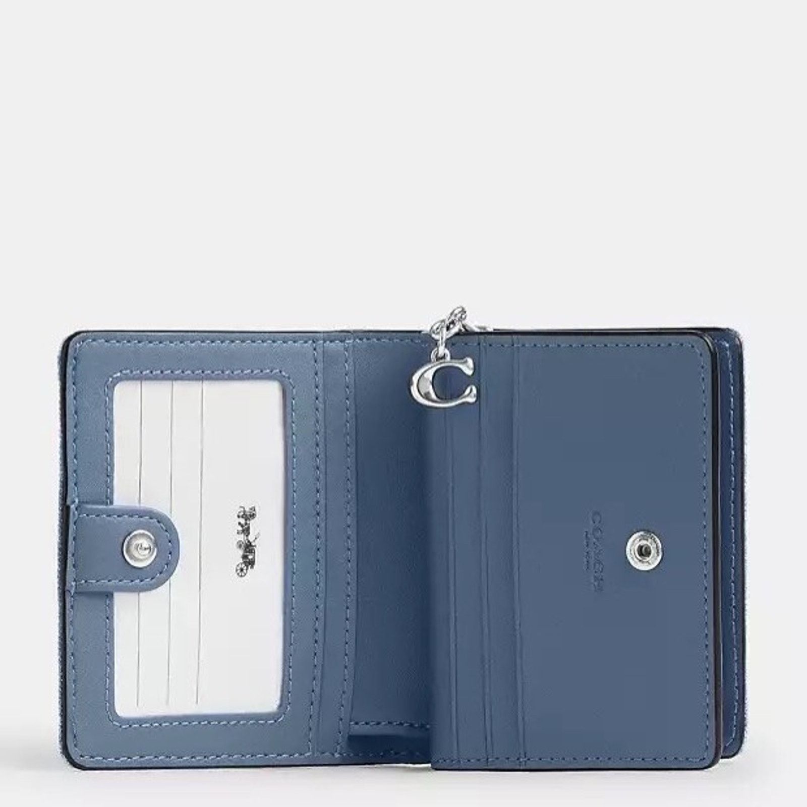 Coach NWT Coach Snap Wallet In denim/Silver/Indigo CAP07 Denim Size ONE SIZE - 8 Thumbnail