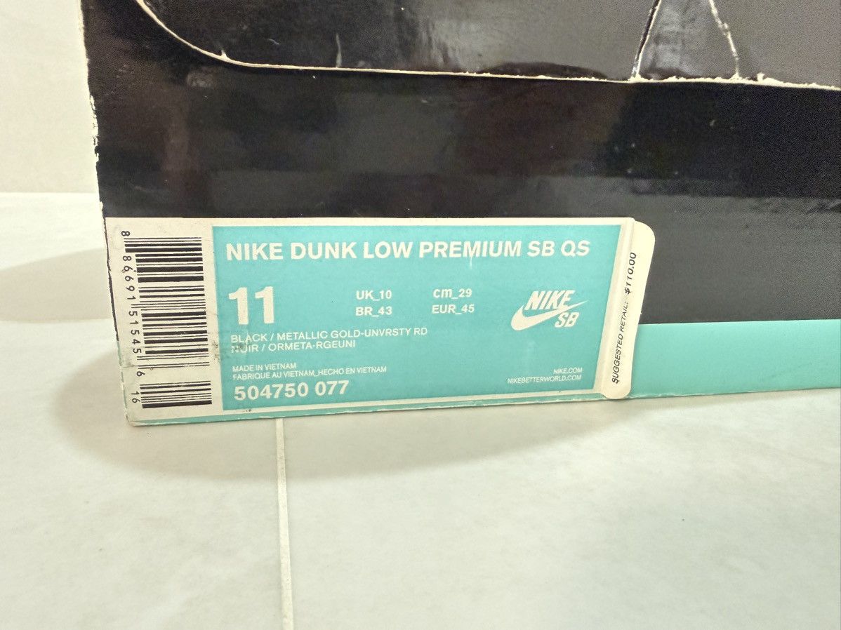 Nike Nike Dunk Low Premium SB QS 'Beijing' Size 11 Used Size US 11 / EU 44 - 2 Thumbnail