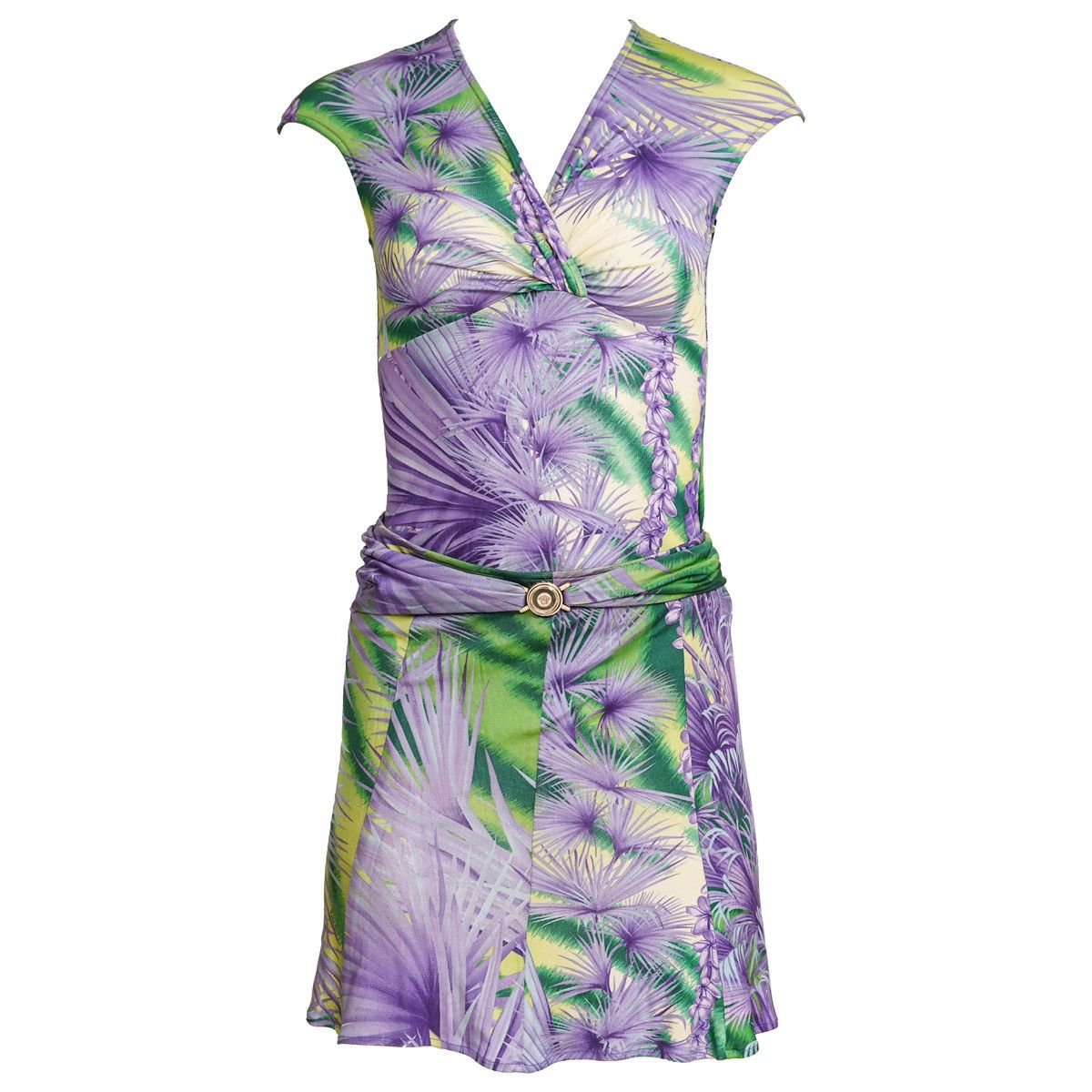 Versace Versace Floral Purple Top & Skirt Set Size ONE SIZE - 1 Thumbnail