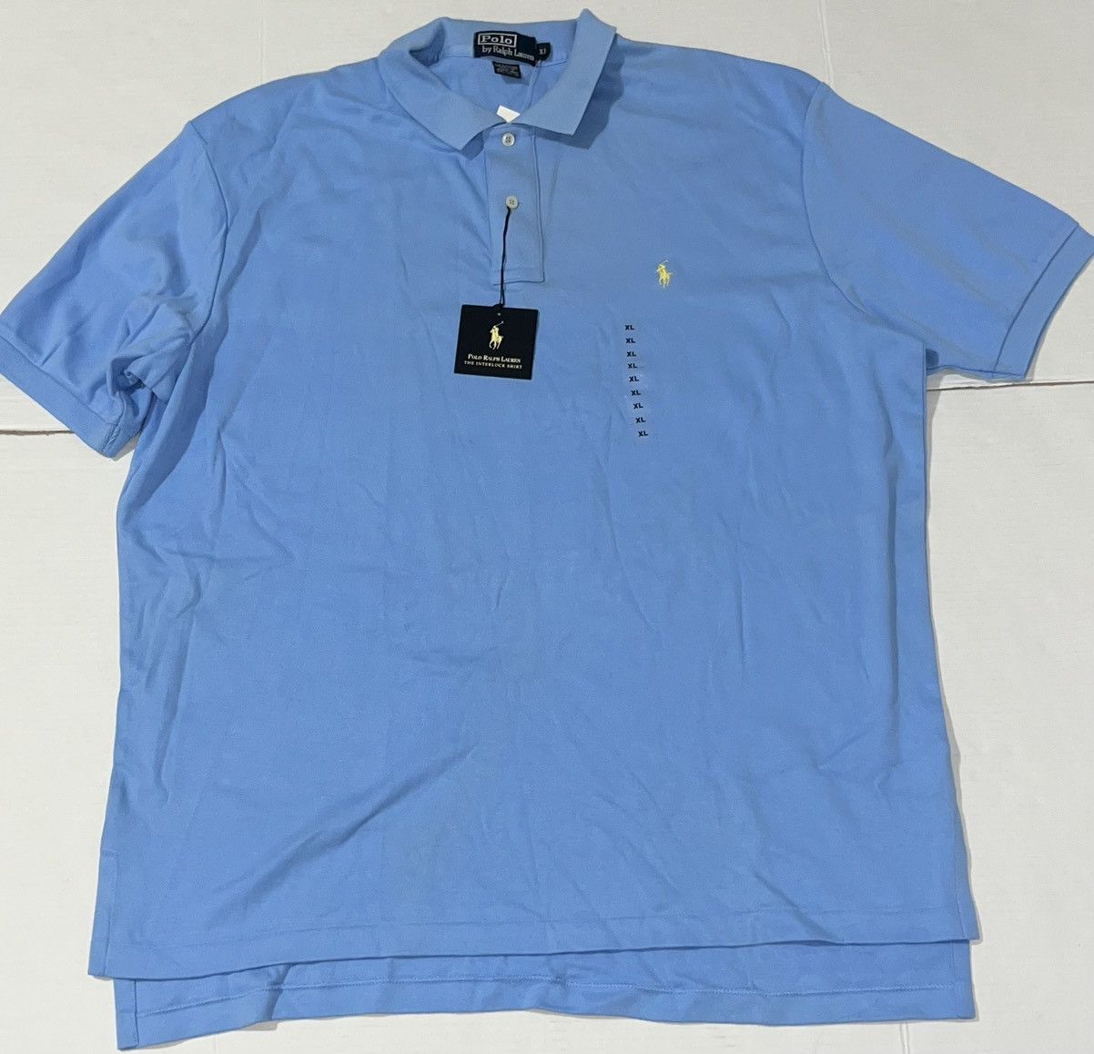 Polo Ralph Lauren Vintage 90s Polo Ralph Lauren Classic Polo Shirt Light Blue Size US XL / EU 56 / 4 - 1 Thumbnail