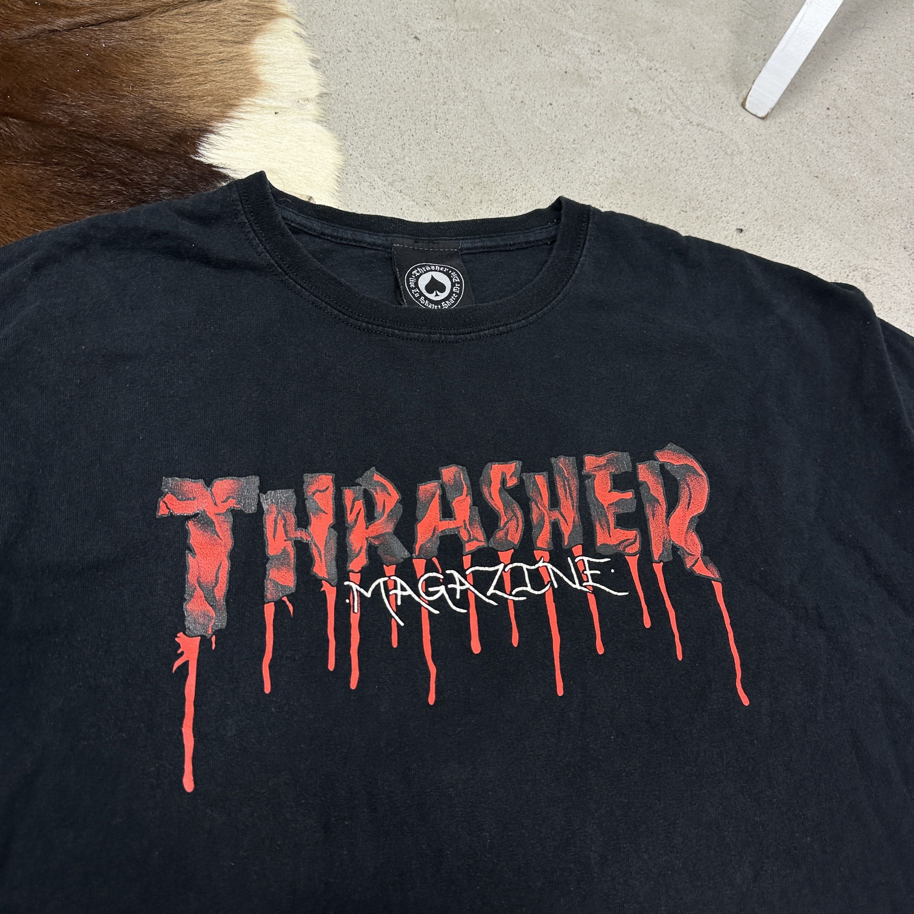 Thrasher Vintage Streetwear Skater Hip-Hop Trasher T-shirt Y2K Size US XL / EU 56 / 4 - 3 Thumbnail