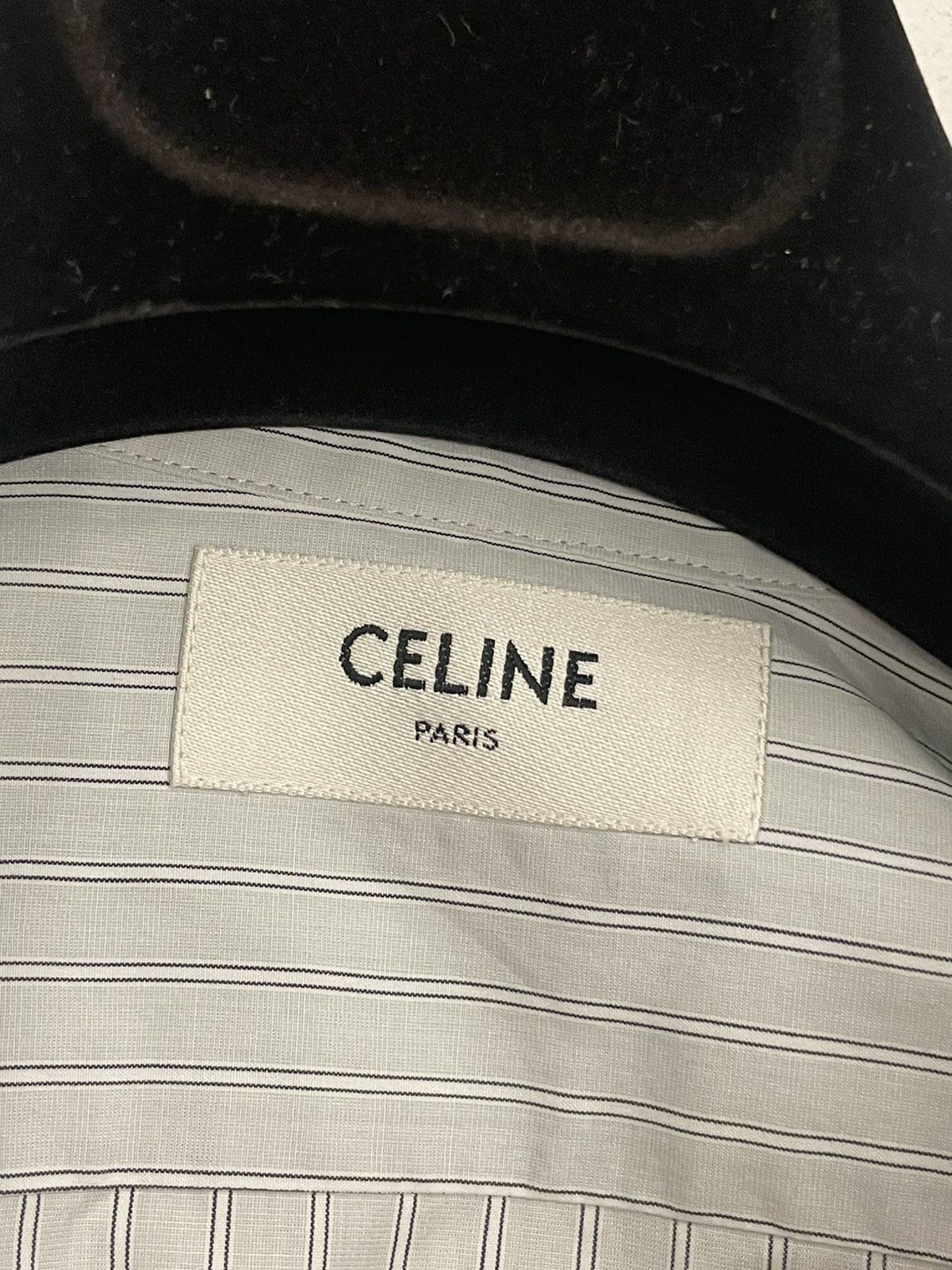 Celine LOOSE SHIRT IN STRIPED COTTON POPLIN Size US M / EU 48-50 / 2 - 2 Thumbnail