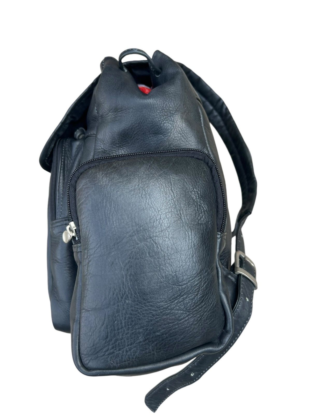 Leather Vintage PIEL Hand Made All Leather Black Backpack Bag Size ONE SIZE - 16 Thumbnail