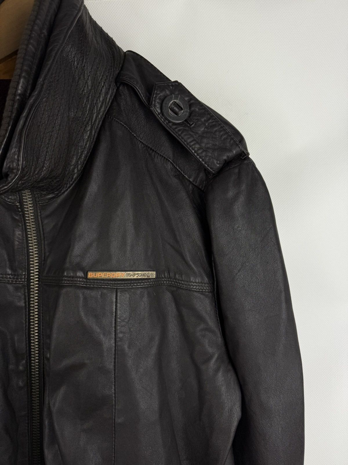 Superdry Superdry Japan Men’s Leather Bomber Jacket Size XL Size US XL / EU 56 / 4 - 9 Thumbnail