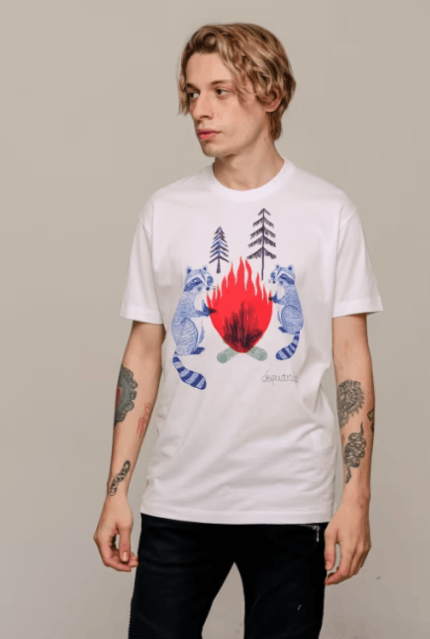 Dsquared2 dsquared2 Raccoon Roasted Fire T-Shirt Size L Size US L / EU 52-54 / 3 - 1 Thumbnail
