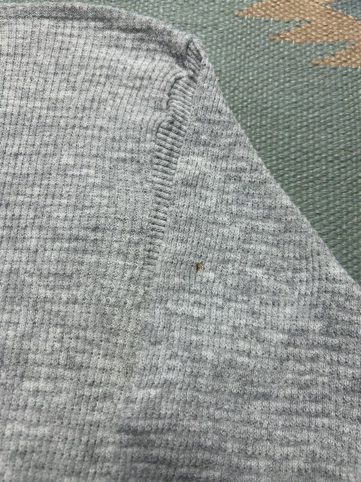 Vintage Vtg 70s 80s waffle knit thermal shirt blank base womens XL Size XL / US 12-14 / IT 48-50 - 3 Thumbnail