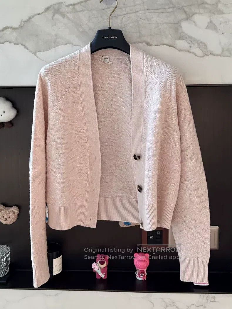 Hermes Hermes Pink Knit Cardigan Sweater Size XS / US 0-2 / IT 36-38 - 1 Thumbnail