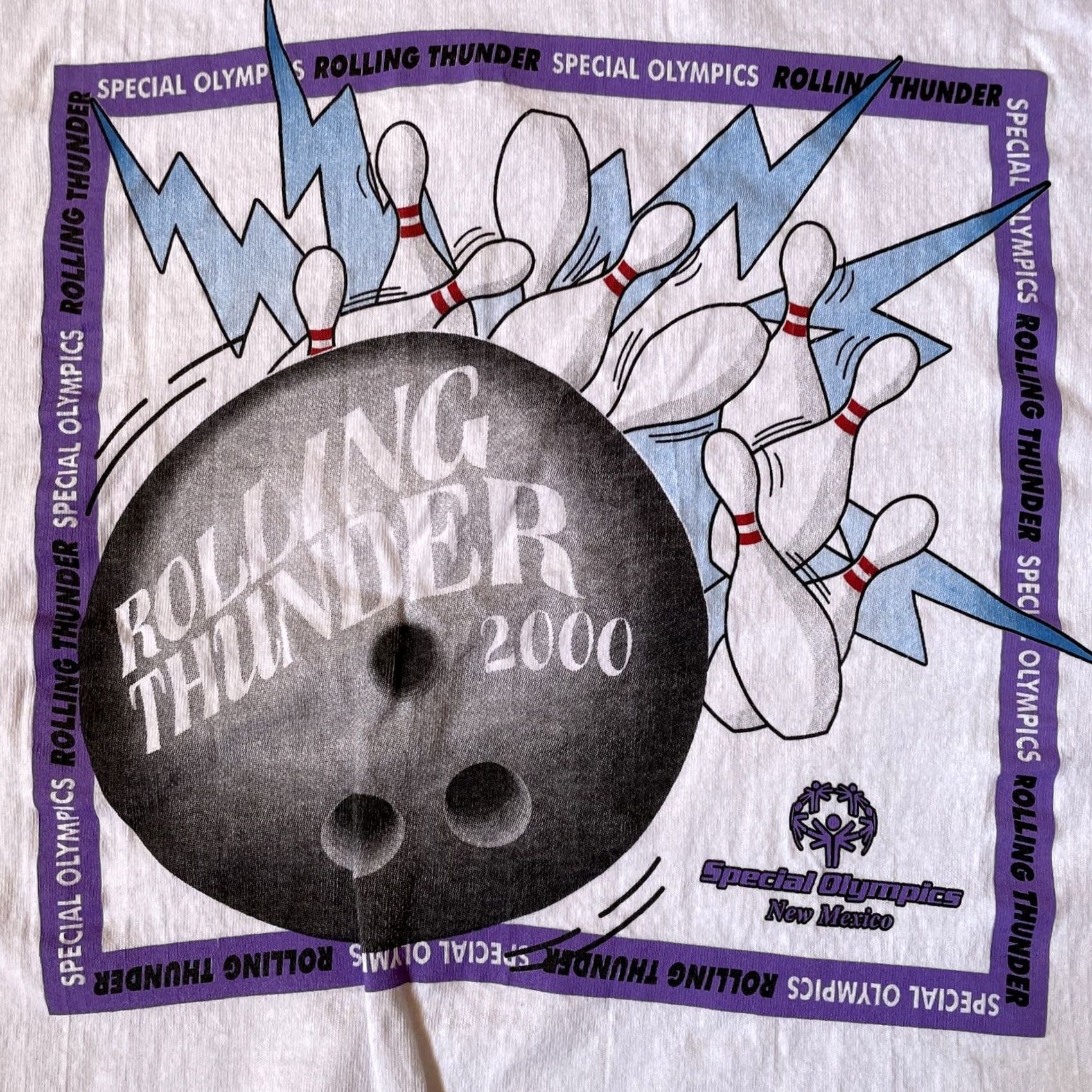 Hanes VINTAGE Hanes Mens XL White T-Shirt Rolling Thunder 2000 Y2K NM Special Olympics Shirt Mens White T-Shirt Hanes XL Size US XL / EU 56 / 4 - 3 Thumbnail