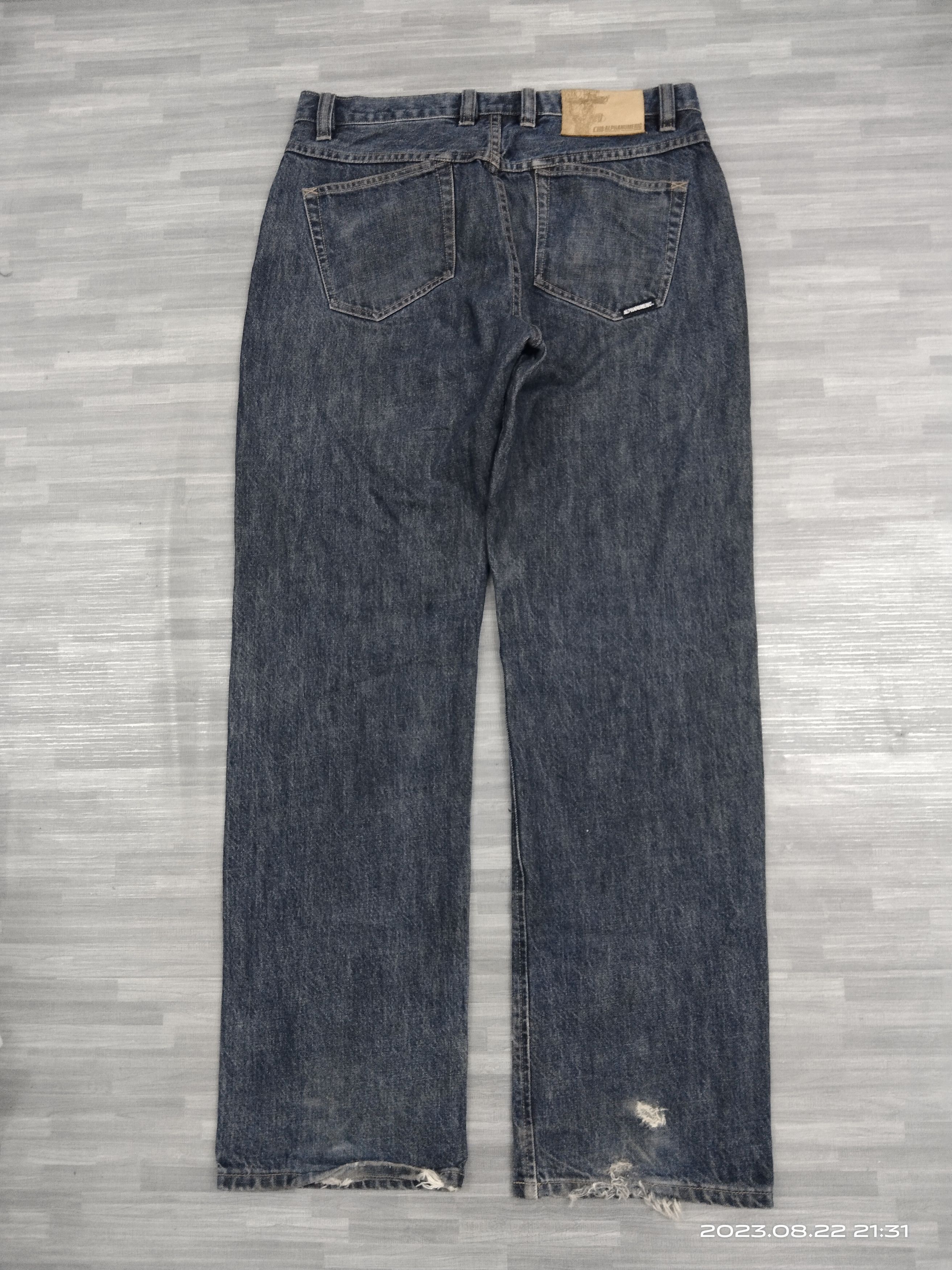 Japanese Brand SiCK ALPHANUMERIC SCRIPTED DENIM PANTS Size US 34 / EU 50 - 3 Thumbnail