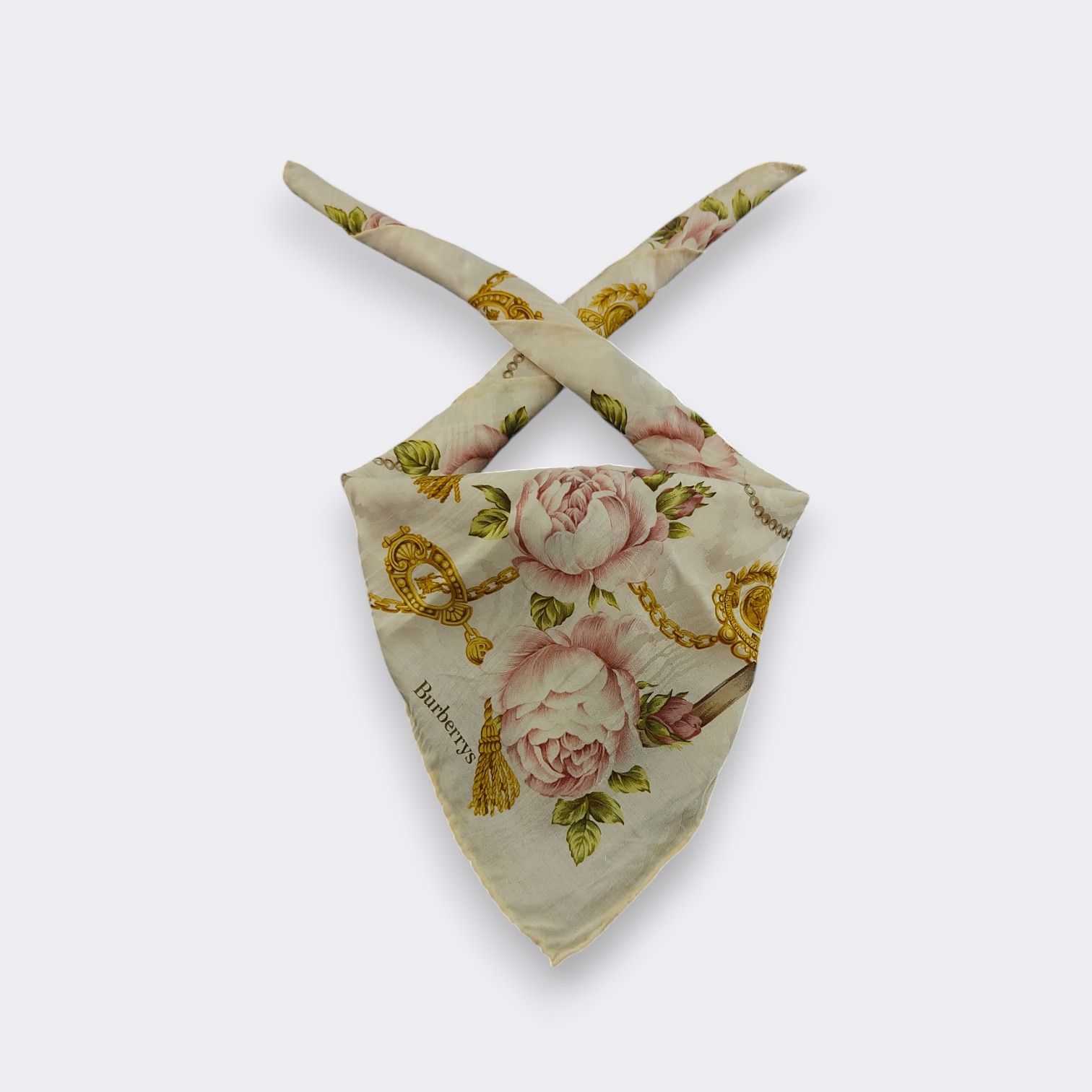 Burberry Vintage Burberrys Handkerchief Neckerchief Bandana H094G Size ONE SIZE - 2 Thumbnail