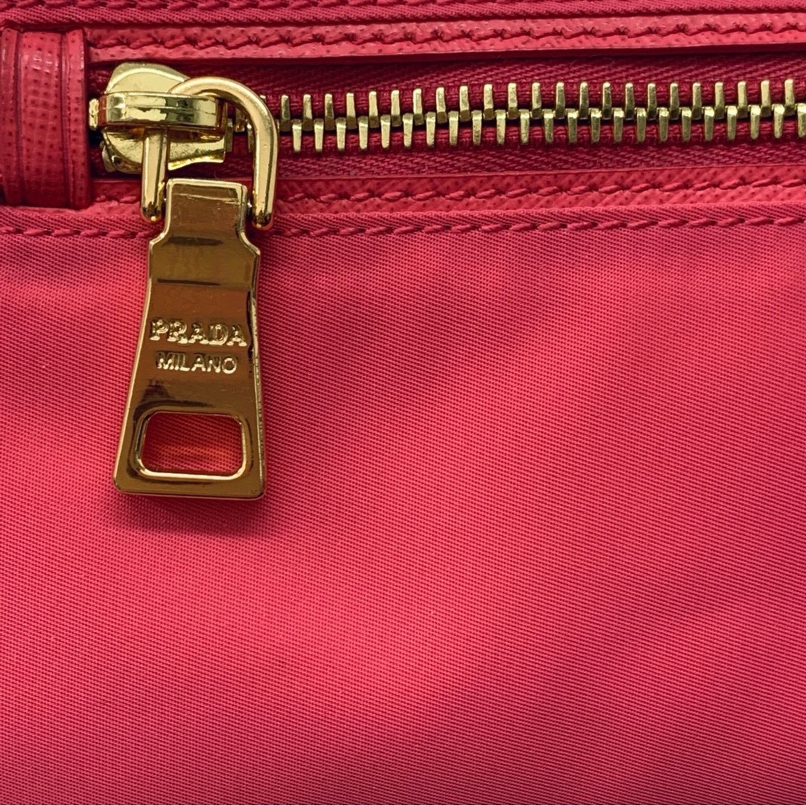 Prada PRADA BN1834 Tessuto Saffiano Nylon Shoulder Bag Peonia Pink Size ONE SIZE - 8 Thumbnail