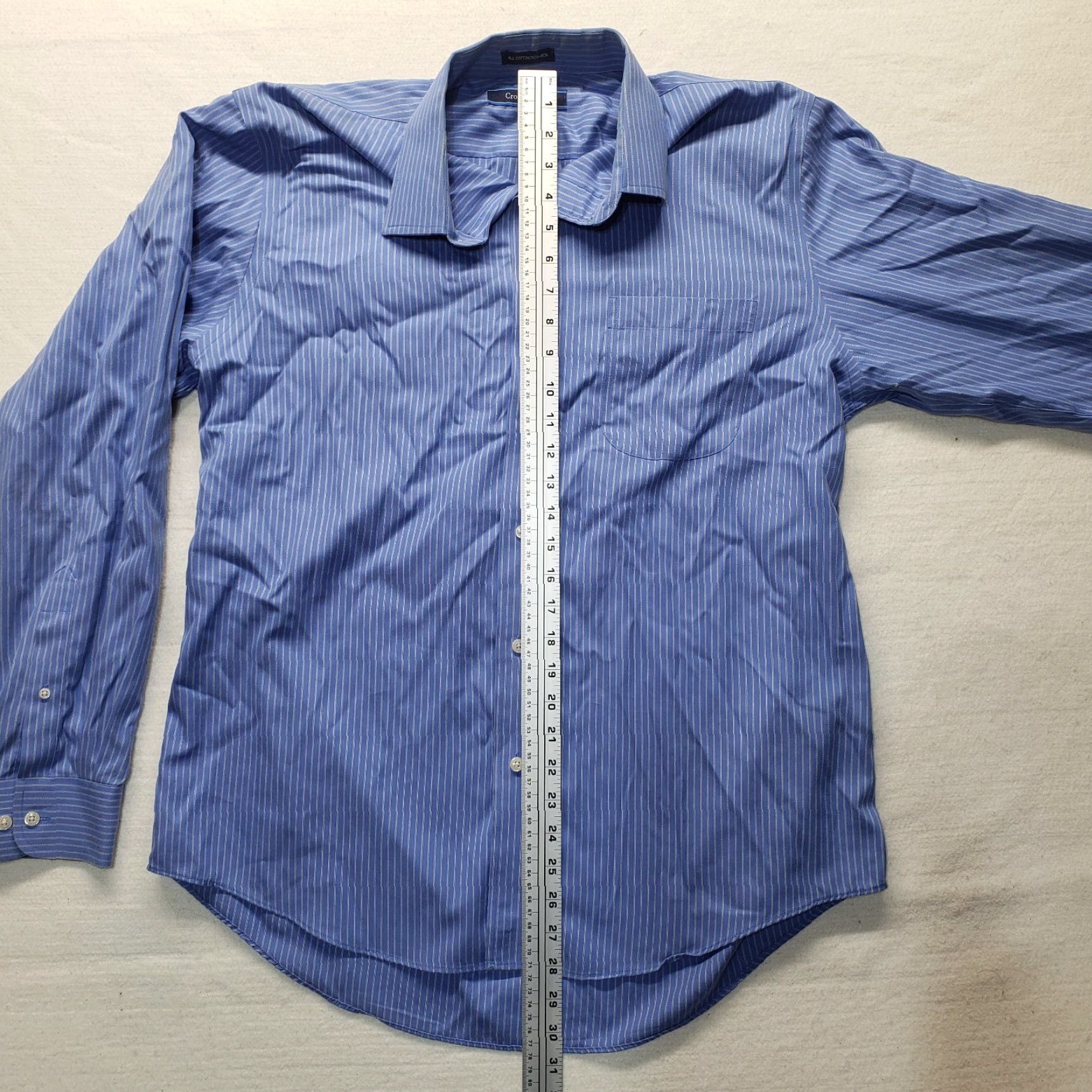 Croft & Barrow Croft & Barrow Shirt Blue Striped Long Sleeve Button-Up Adult Men 16.5 34/35 L White/Blue Colorful 90s? Size US L / EU 52-54 / 3 - 6 Thumbnail