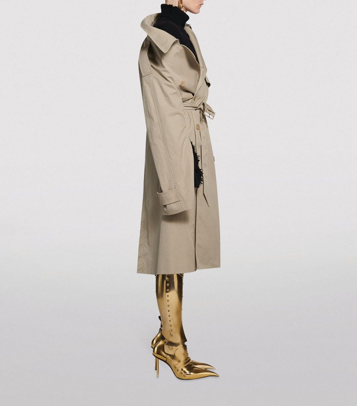 Balenciaga Balenciaga Women's Off Shoulder Trench Coat | Grailed