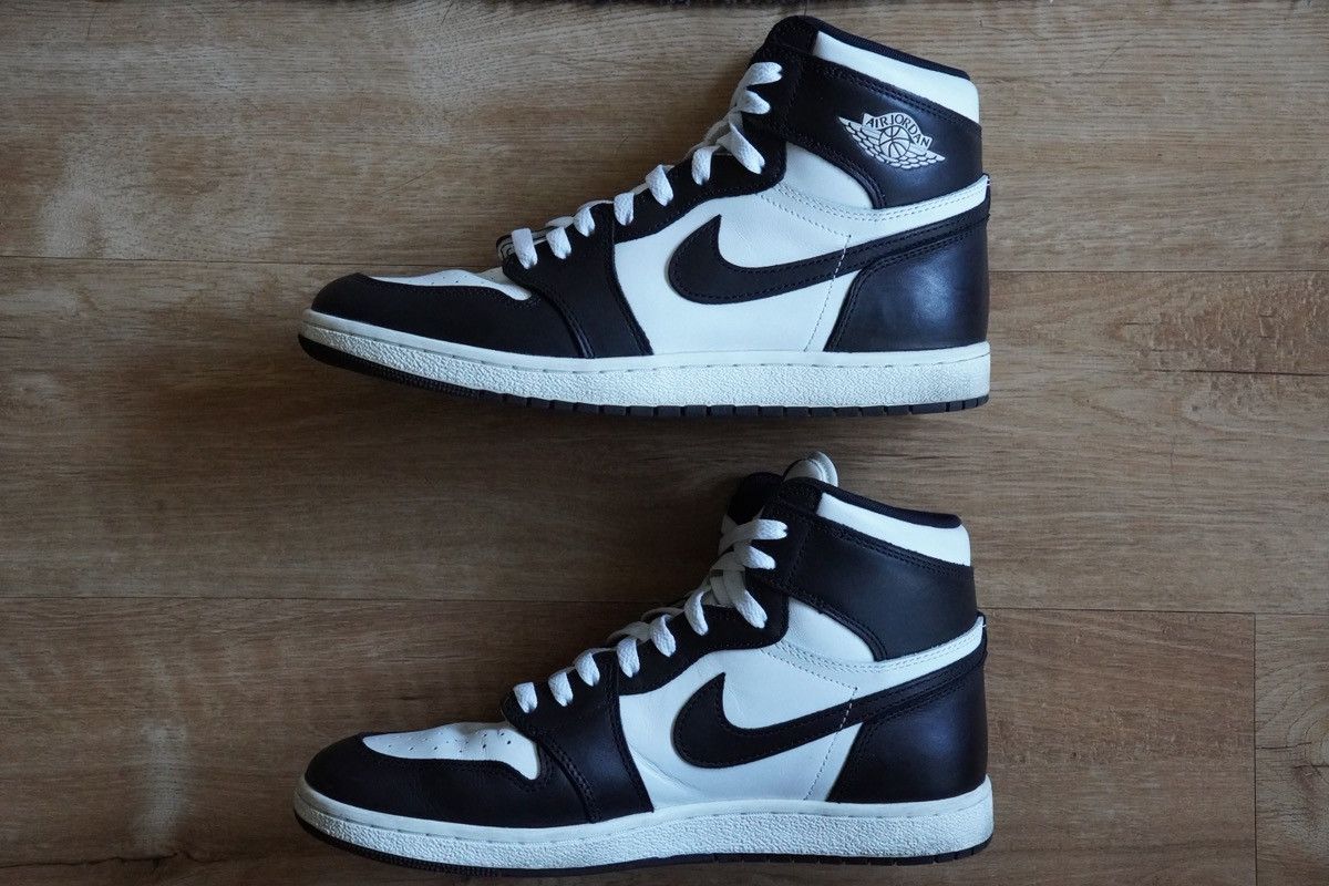 Jordan Brand Jordan 1 Retro 85 Black and White Size US 10 / EU 43 - 6 Thumbnail