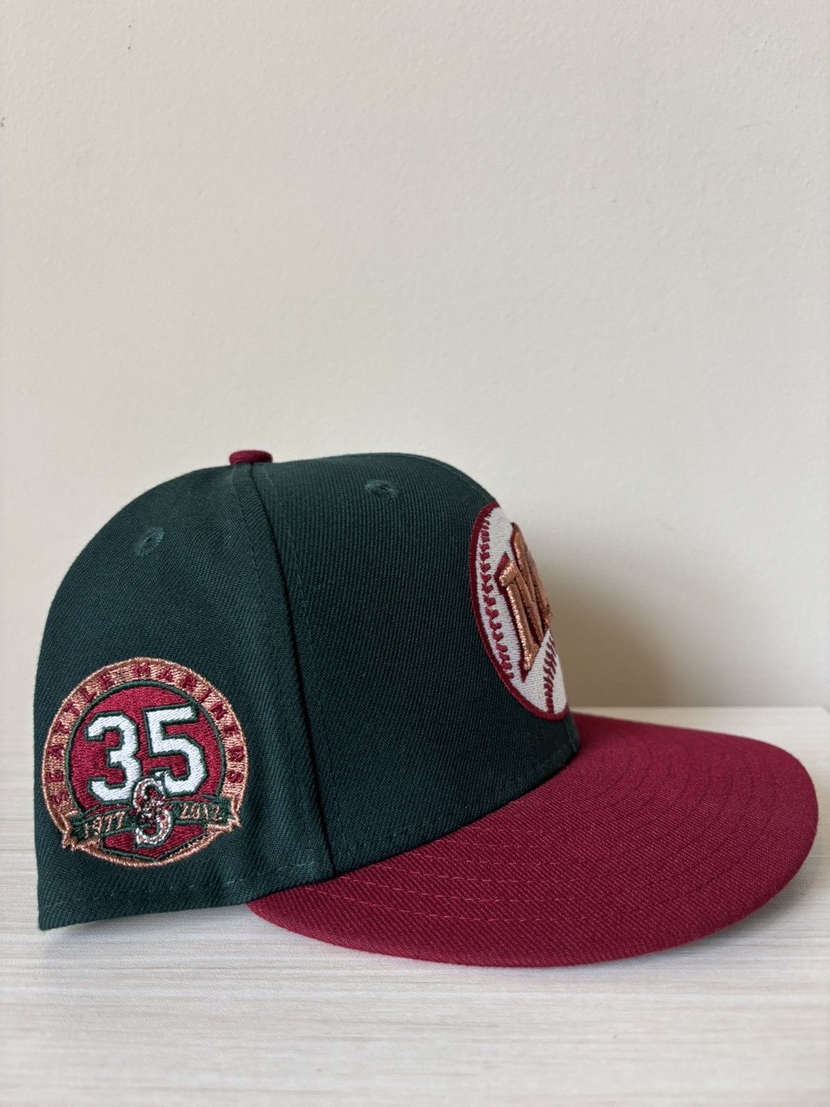 Topperz Seattle Mariners Fitted Size 7 3/8 Topperz Size ONE SIZE - 3 Thumbnail