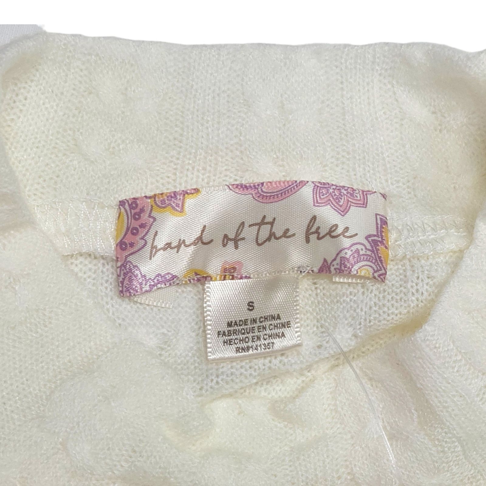 Other NWT B.O.G. Band of the Free Raquel Cropped Knit Sz. S Ivory Size S / US 4 / IT 40 - 7 Thumbnail