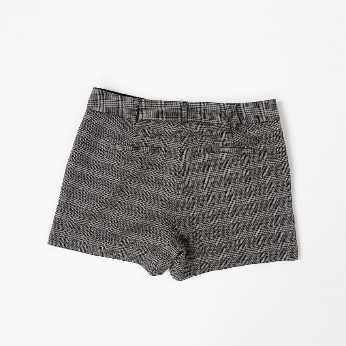 Other Naf Naf Womens Plaid Tailored Shorts Gray Black Zip Closure Size 27" / US 4 / IT 40 - 2 Thumbnail