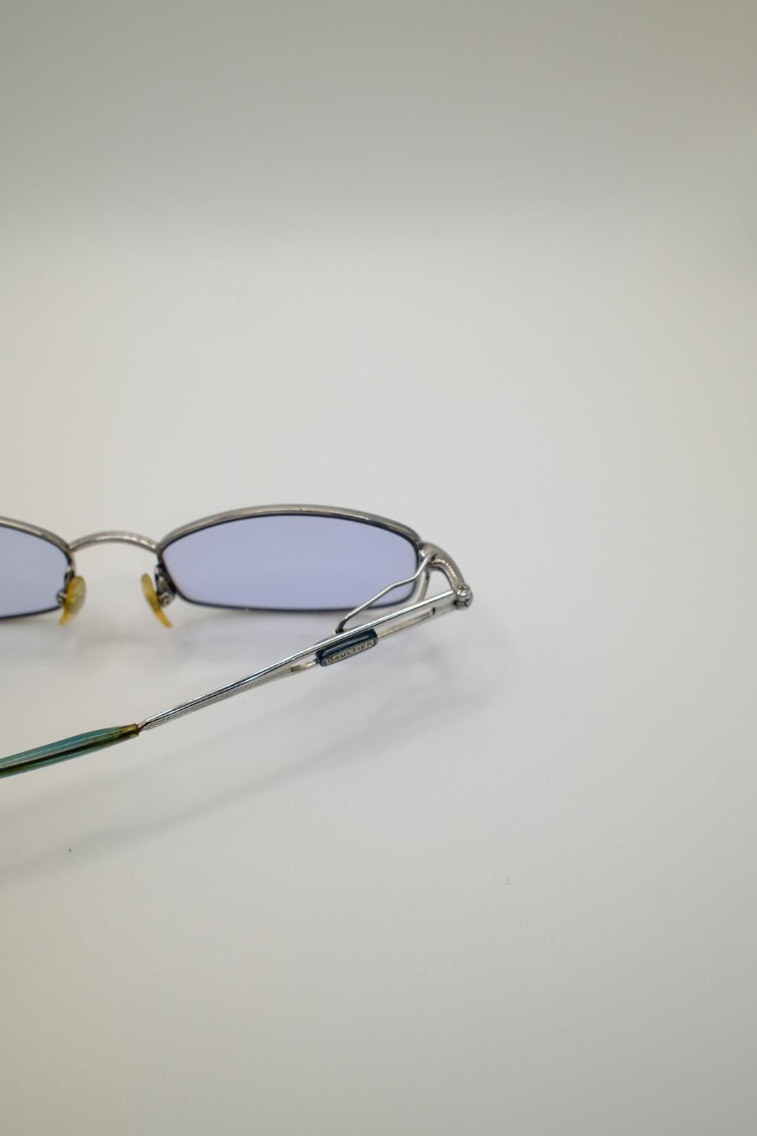 Jean Paul Gaultier 90 Jean Paul Gaultier Metal Frame Mechanical Script Sunglass Size ONE SIZE - 6 Thumbnail