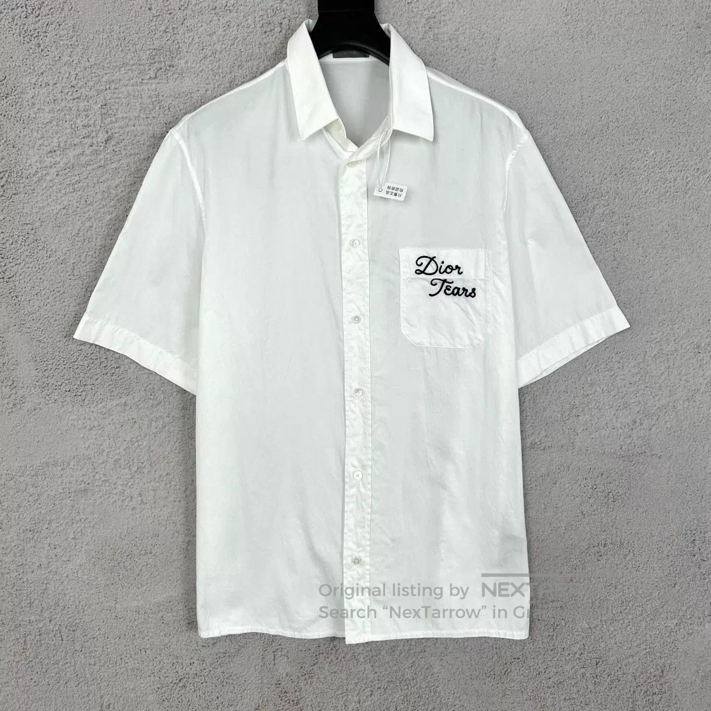Dior White Short Sleeve Button. Size US M / EU 48-50 / 2 - 1 Thumbnail