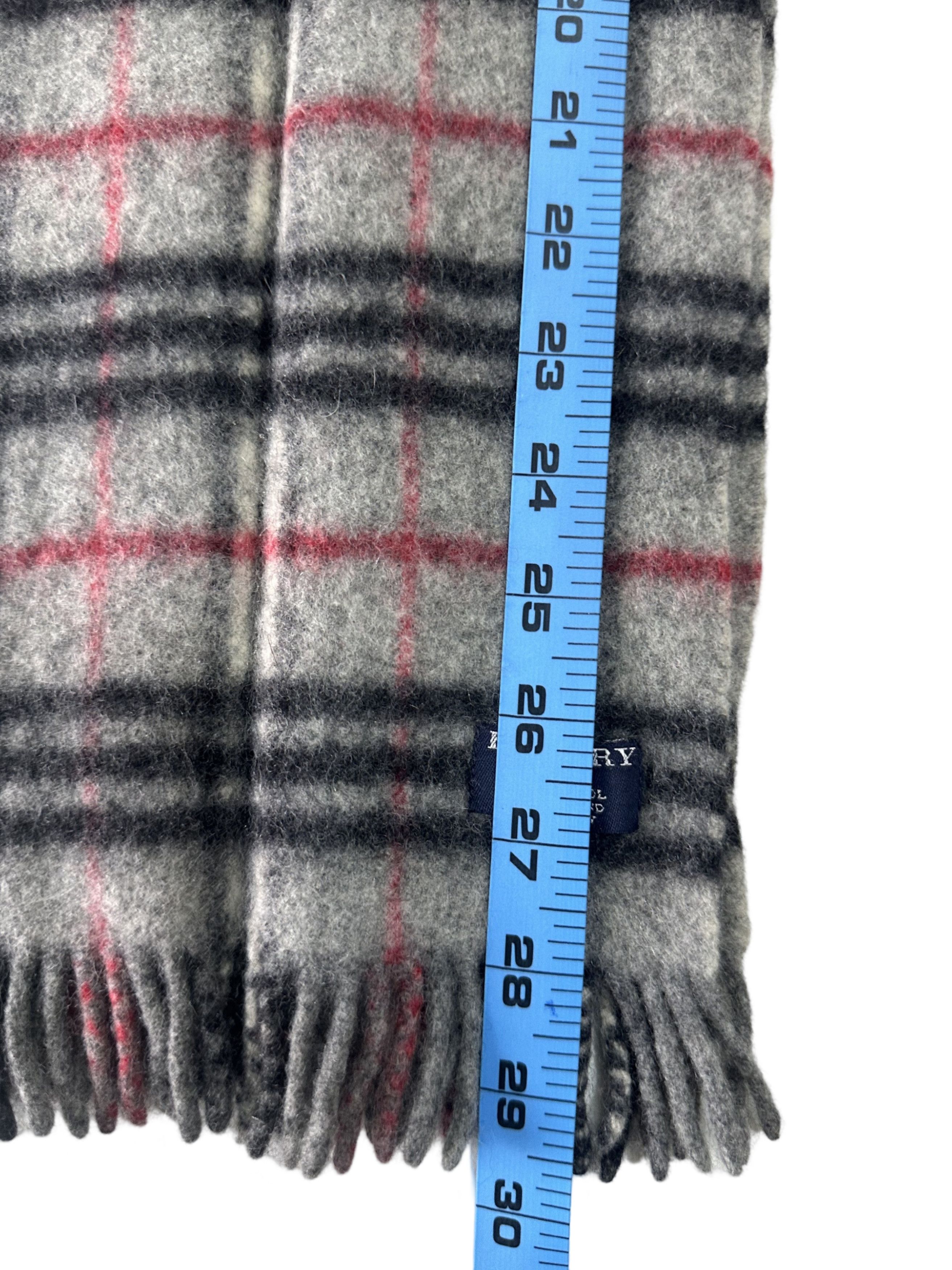 Burberry Burberry Classic Check Grey 100% Lambswool Unisex Scarf Size ONE SIZE - 6 Thumbnail