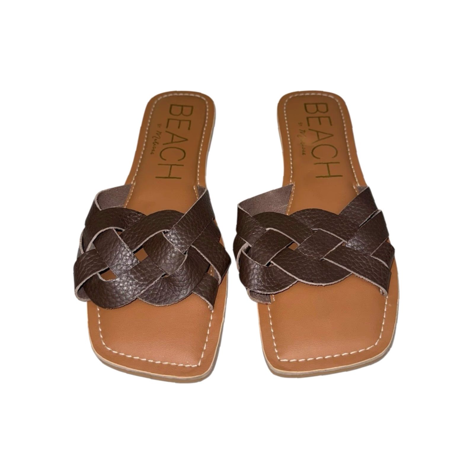Matisse Coconuts by Matisse Beach Escape Braided Sandals Padded Leather Brown Size 9 Women Slide Sandal Matisse 9 Brown Leather Padded Sole Size US 9 / IT 39 - 2 Thumbnail