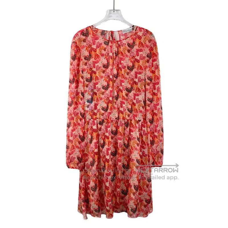 Valentino Valentino Red Long Sleeve Dress for Women . Size XXS / US 00 / IT 34 - 1 Thumbnail