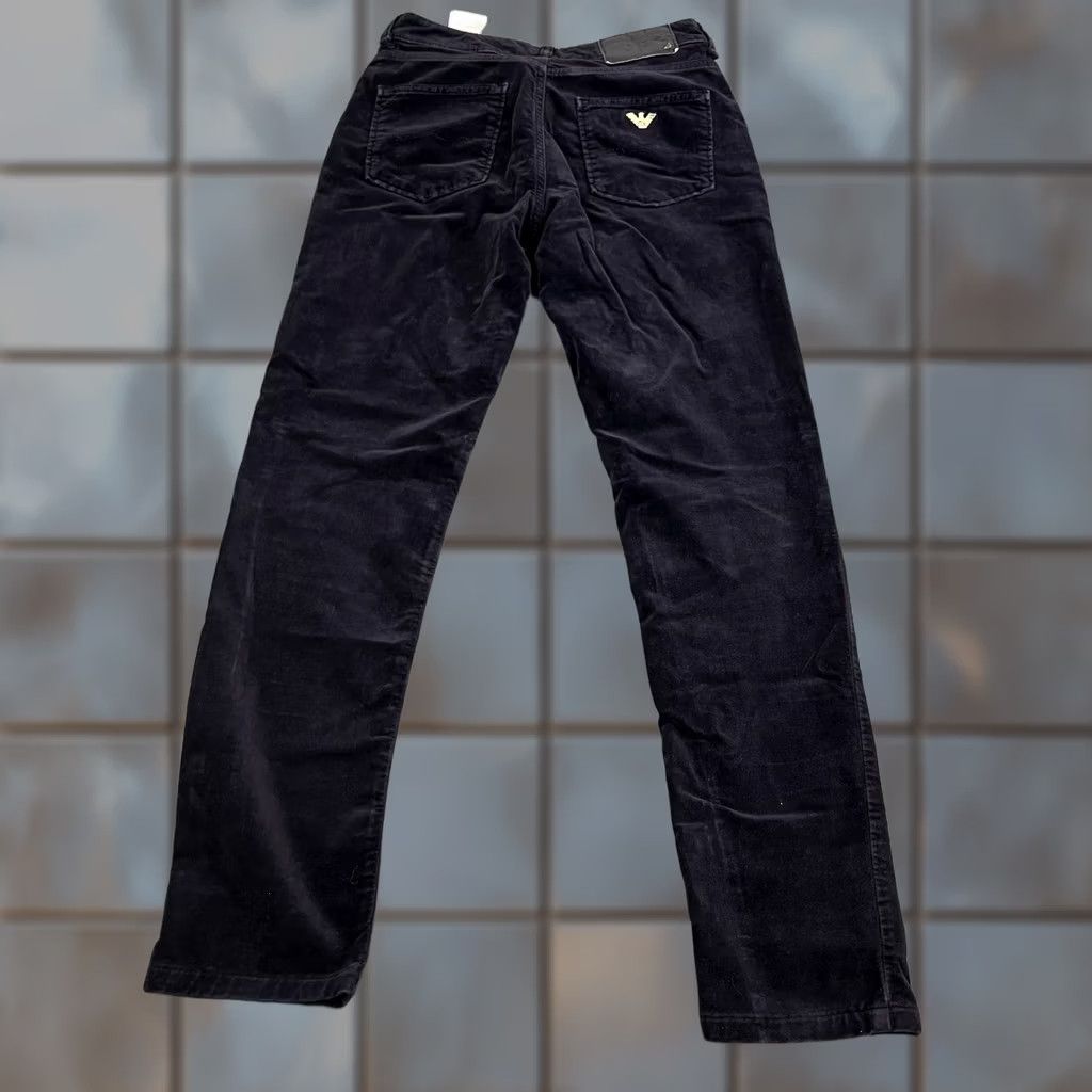 Vintage Armani Jeans Slim Fit Moleskin Jeans 28 28 UK 10 Dark Purple Low Rise 5-Pocket Womens Boys? Size 32" / US 10 / IT 46 - 1 Thumbnail