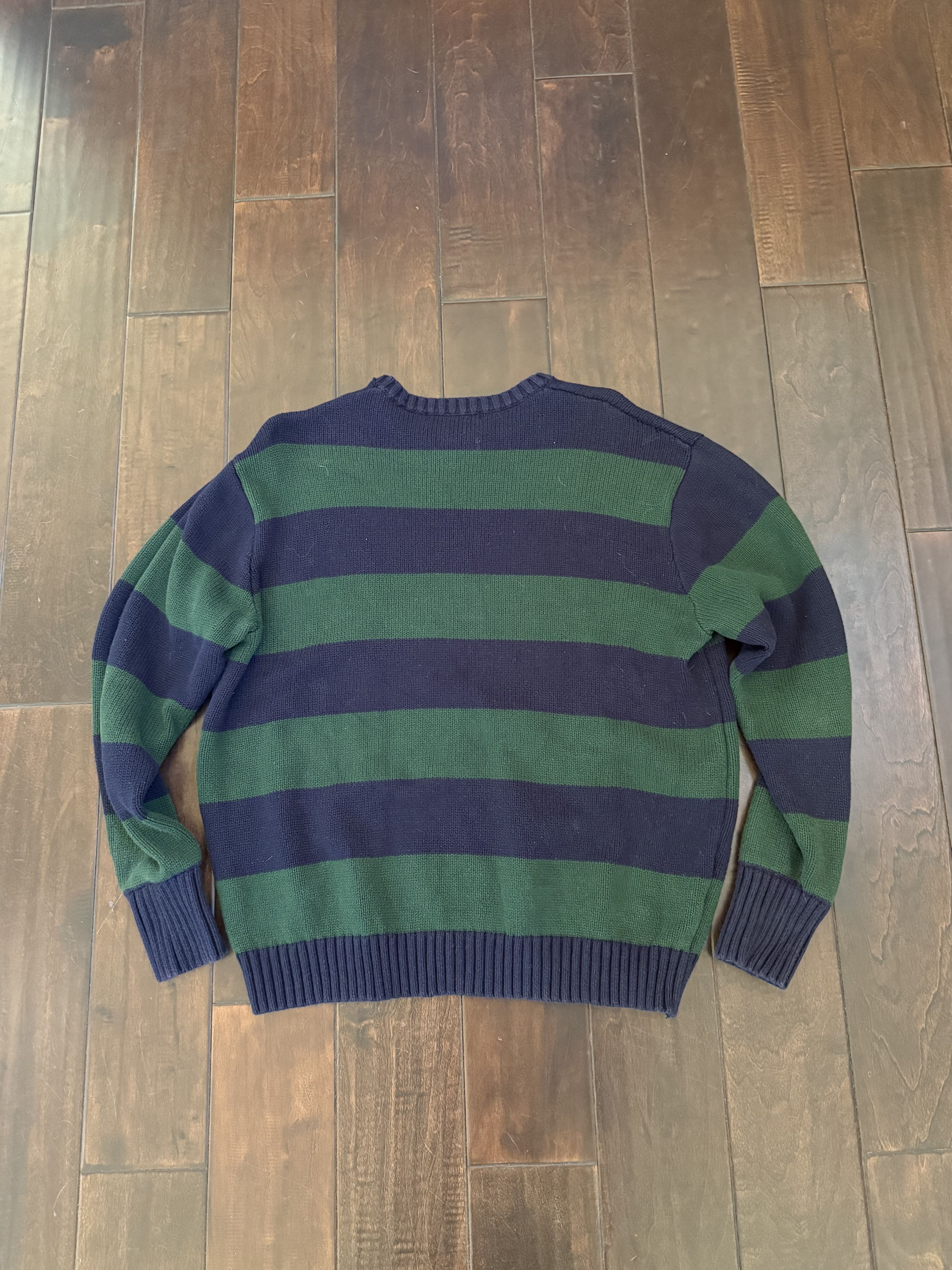 Brandy Melville Brandy Melville Blue and Green Striped Sweater Size ONE SIZE - 2 Thumbnail