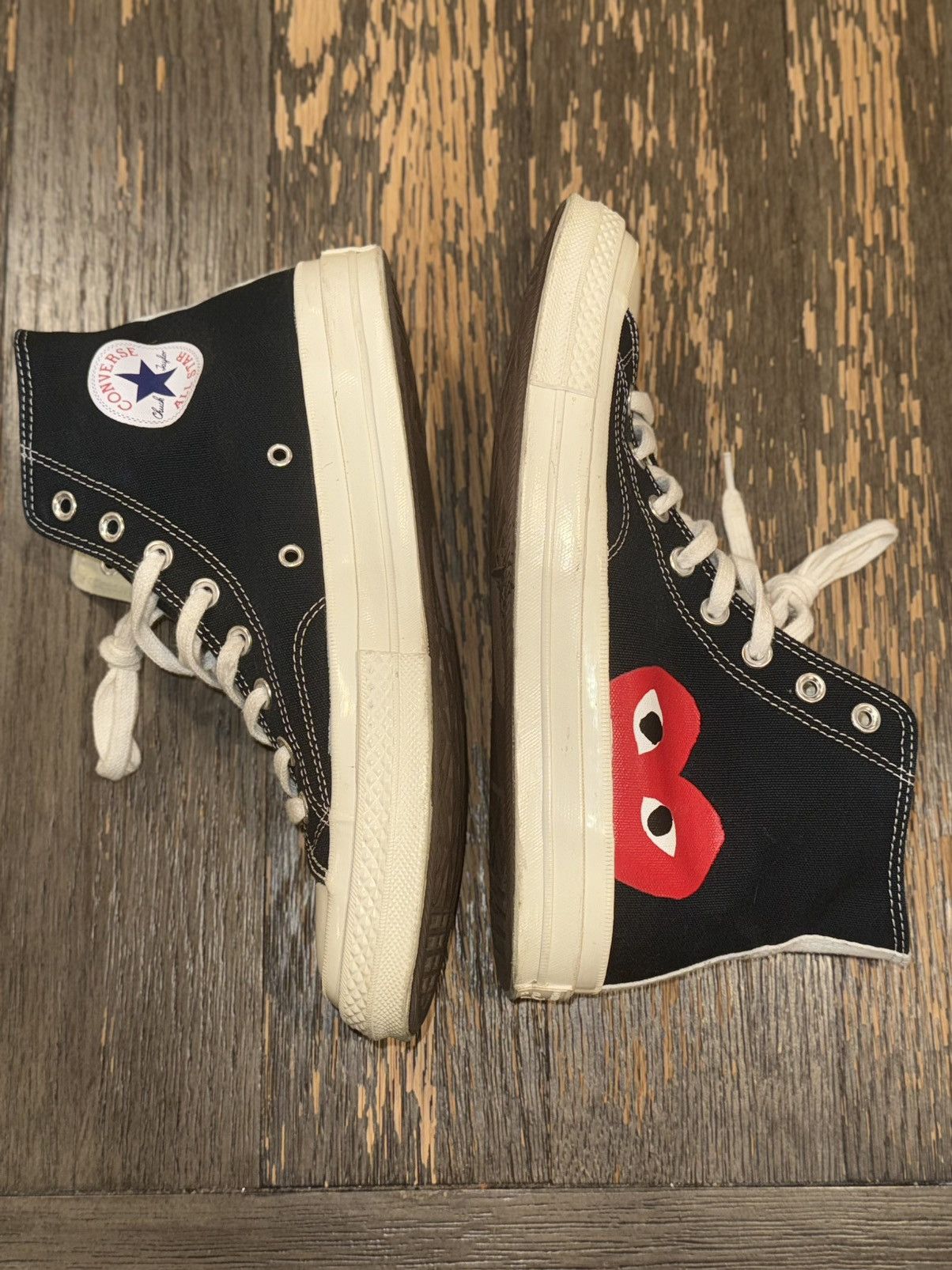 Comme des Garcons × Converse Comme Des Garçons Converse Chuck Taylor Black Size US 9 / EU 42 - 2 Thumbnail