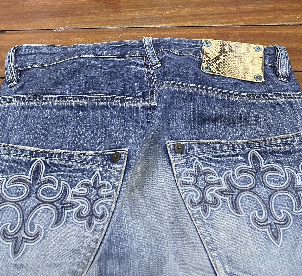 If Six Was Nine Rare Design Vintage Japanese Brand Sabi Sabi Jeans 2000s Size US 31 - 4 Thumbnail