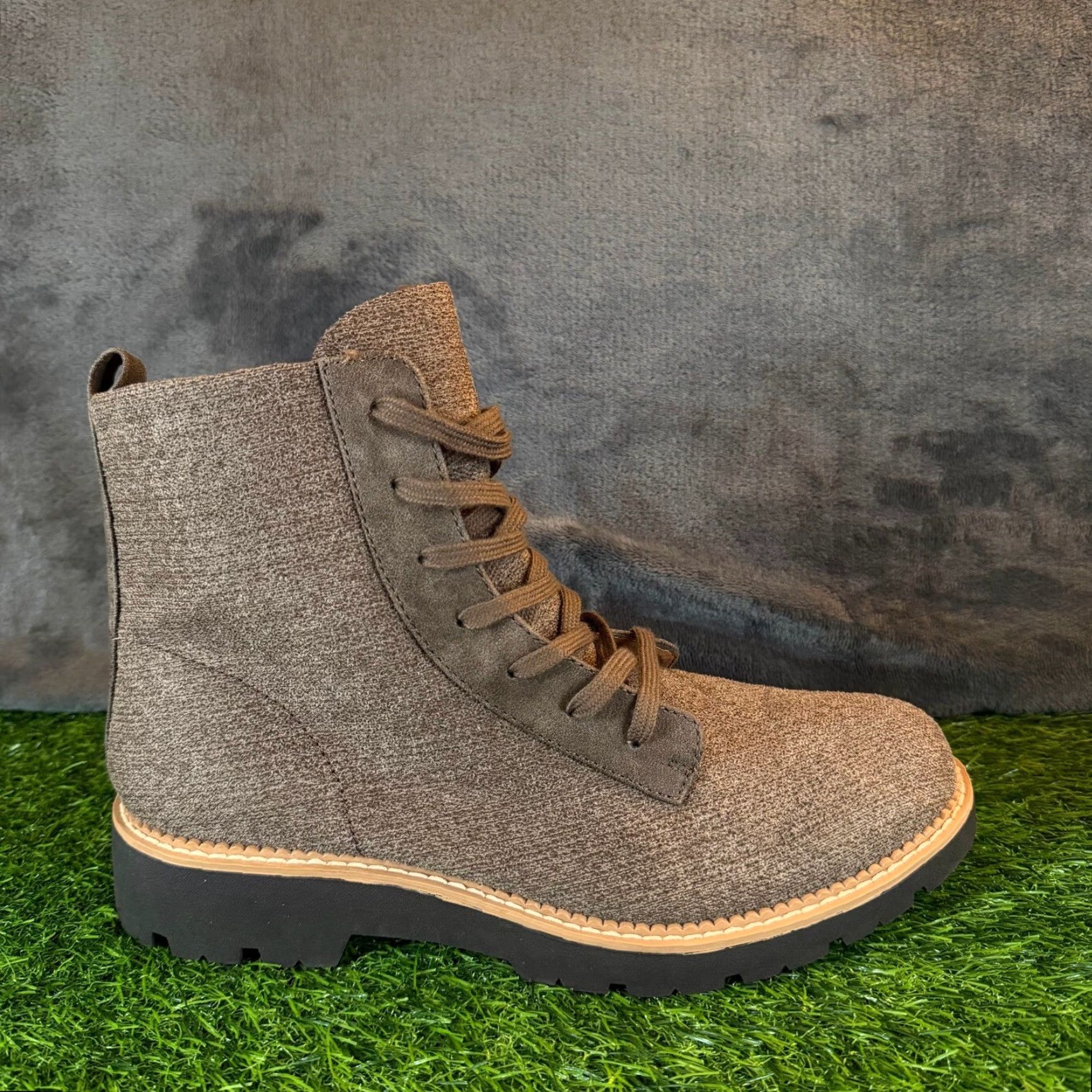 Vintage Sofft Combat Boot Taupe Brown Lace Up Side Zip 11M Womens Boot Casual Workwear Military Style Blaike ES0025550 Mens? Size US 11 / IT 41 - 2 Thumbnail