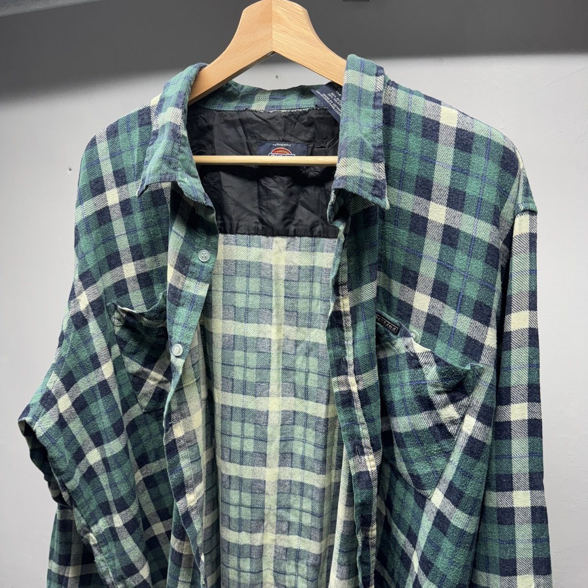 Vintage Thrashed Faded Distressed Plaid Flannel Shirt ERD Grunge Size US XXL / EU 58 / 5 - 4 Thumbnail